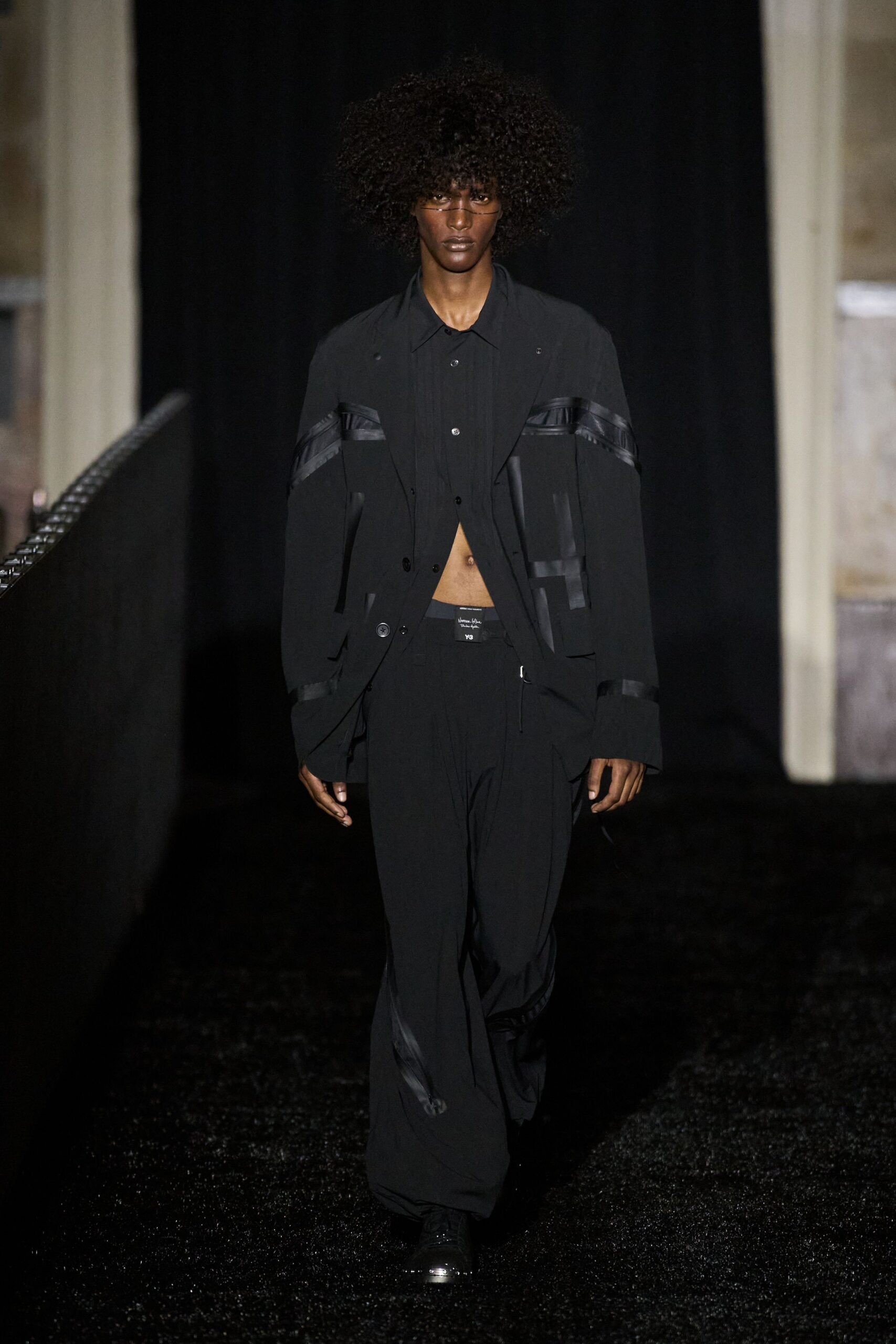 black relaxed jacket and pants
