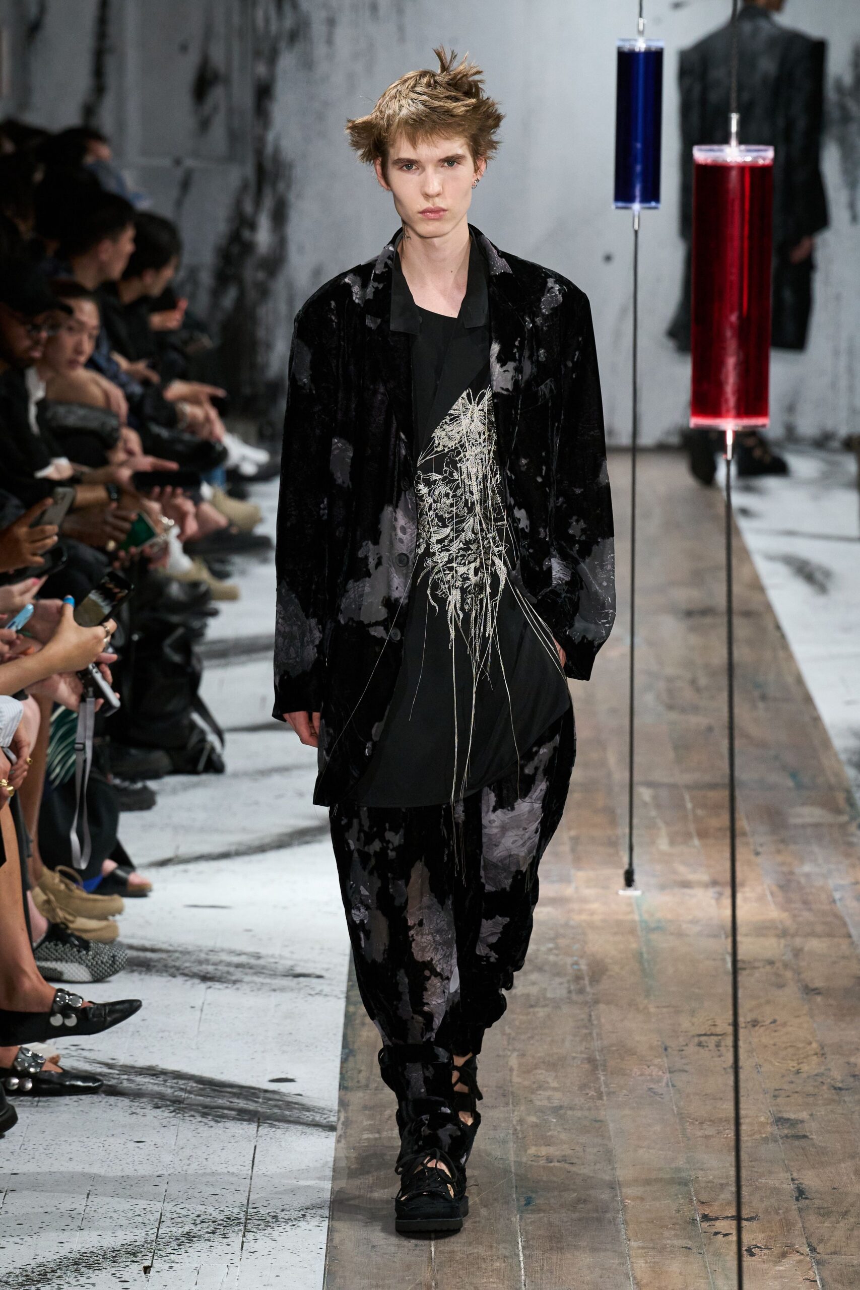 black velvet jacket and pants