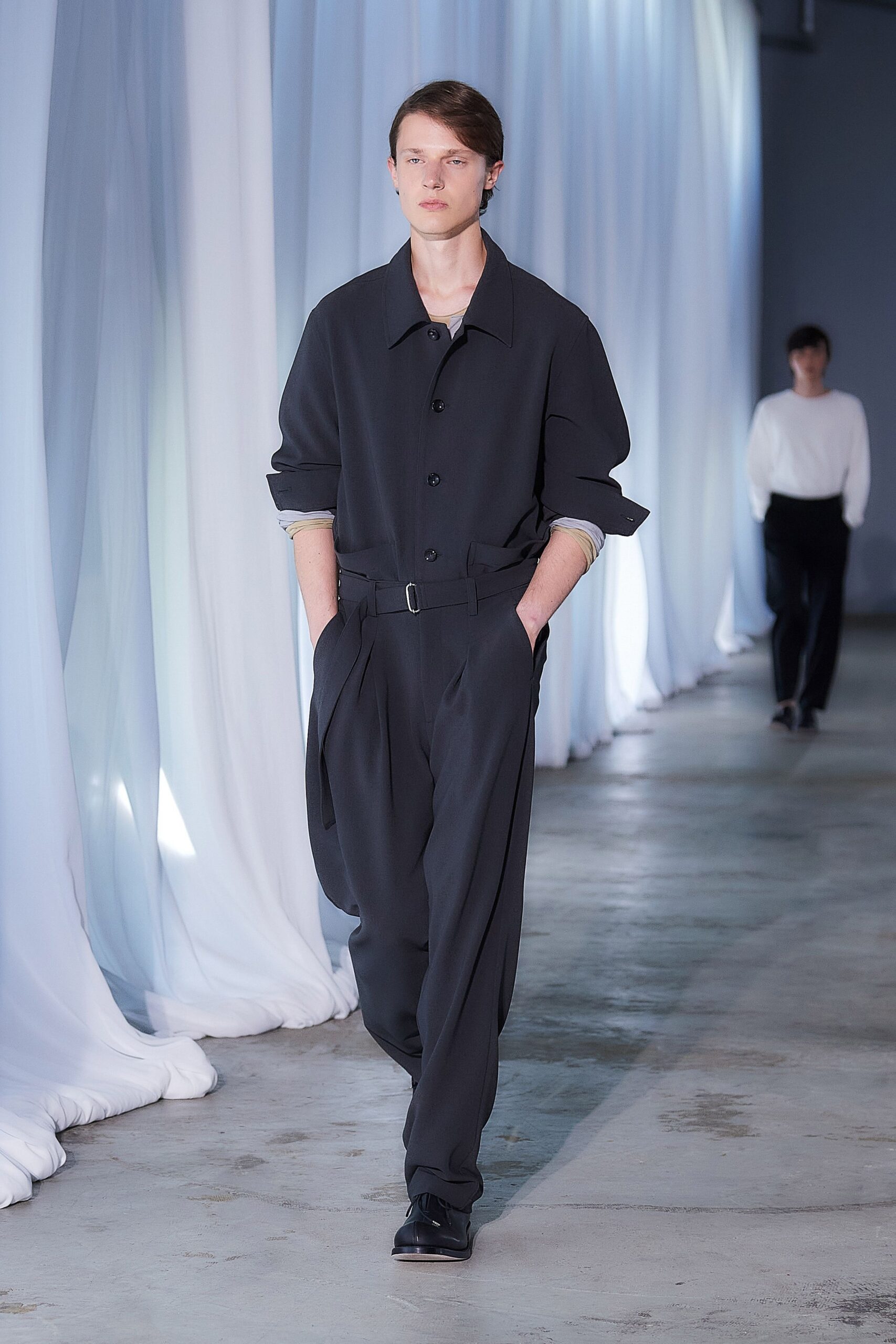 black relaxed jacket and pants