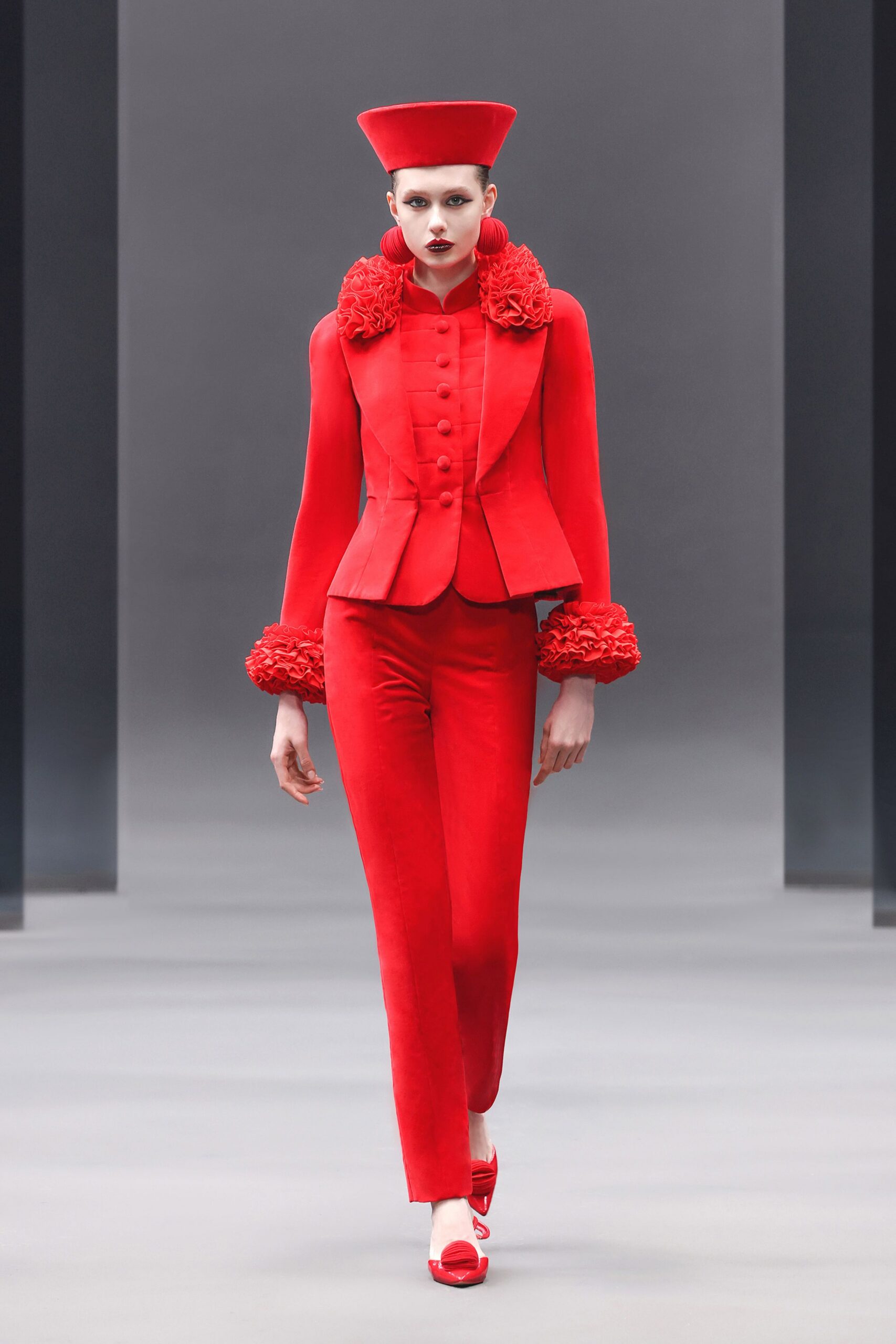 red silk hat