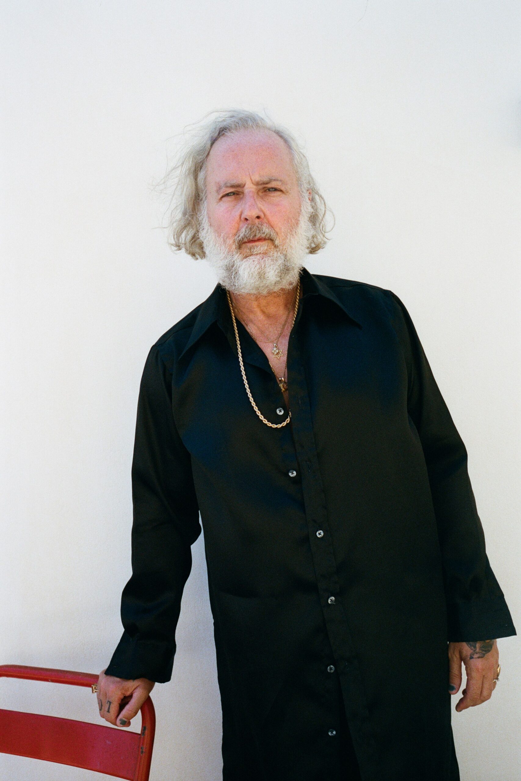 black silk relaxed shirt