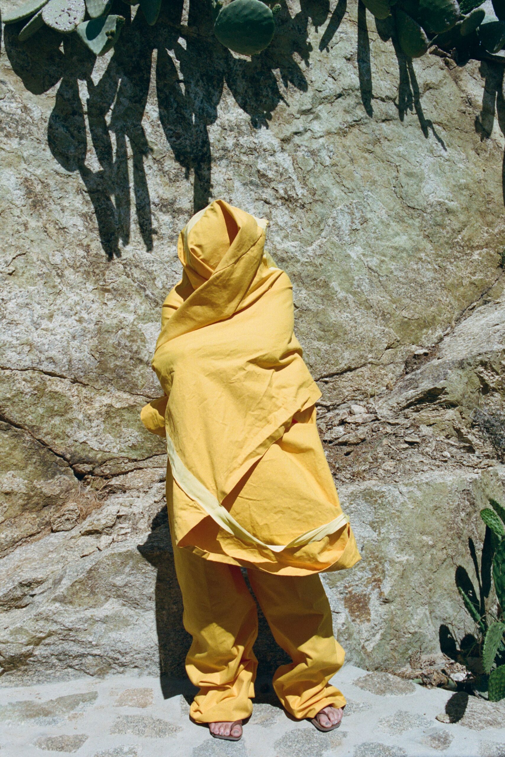 oversized yellow jacket and pants