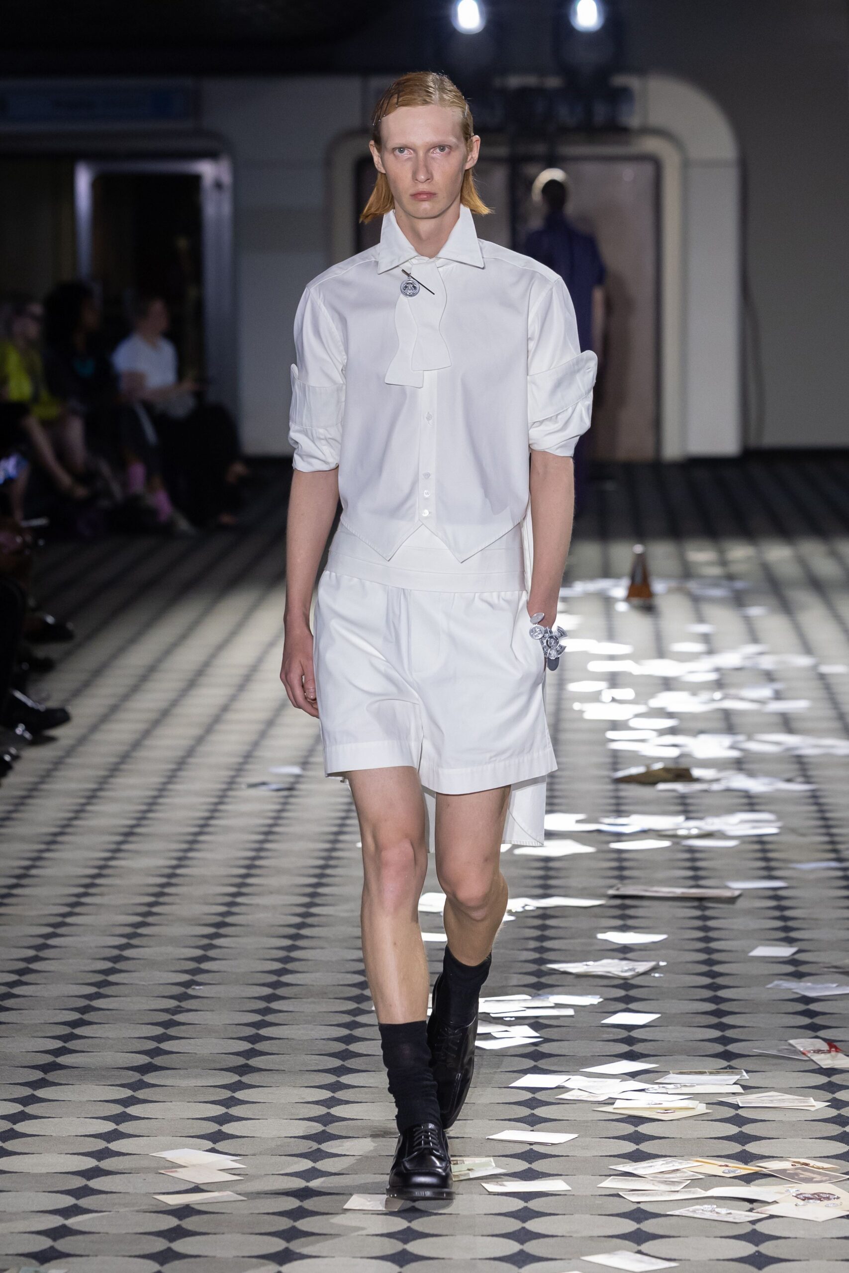 white shirt and shorts outfit