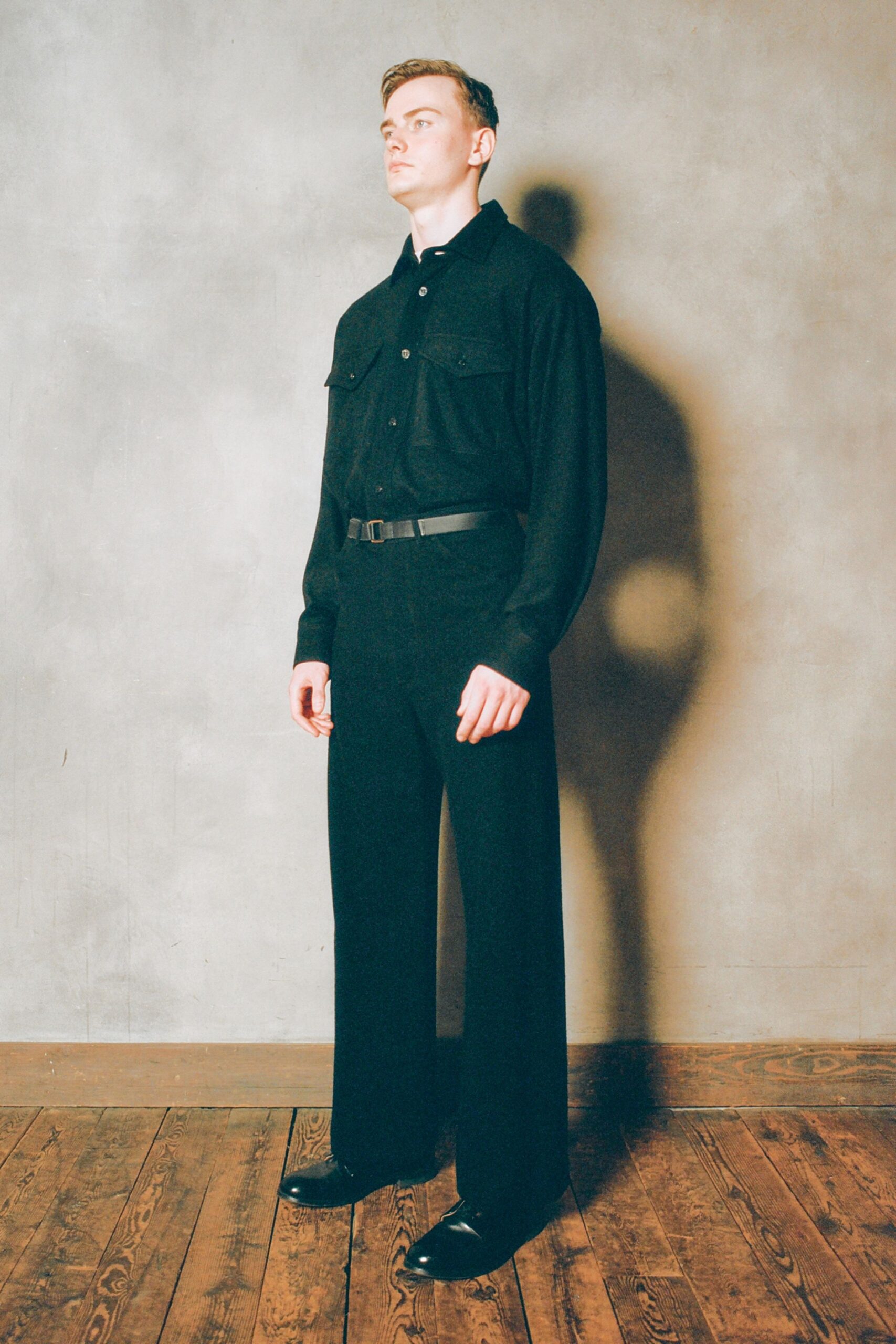 black relaxed shirt and pants