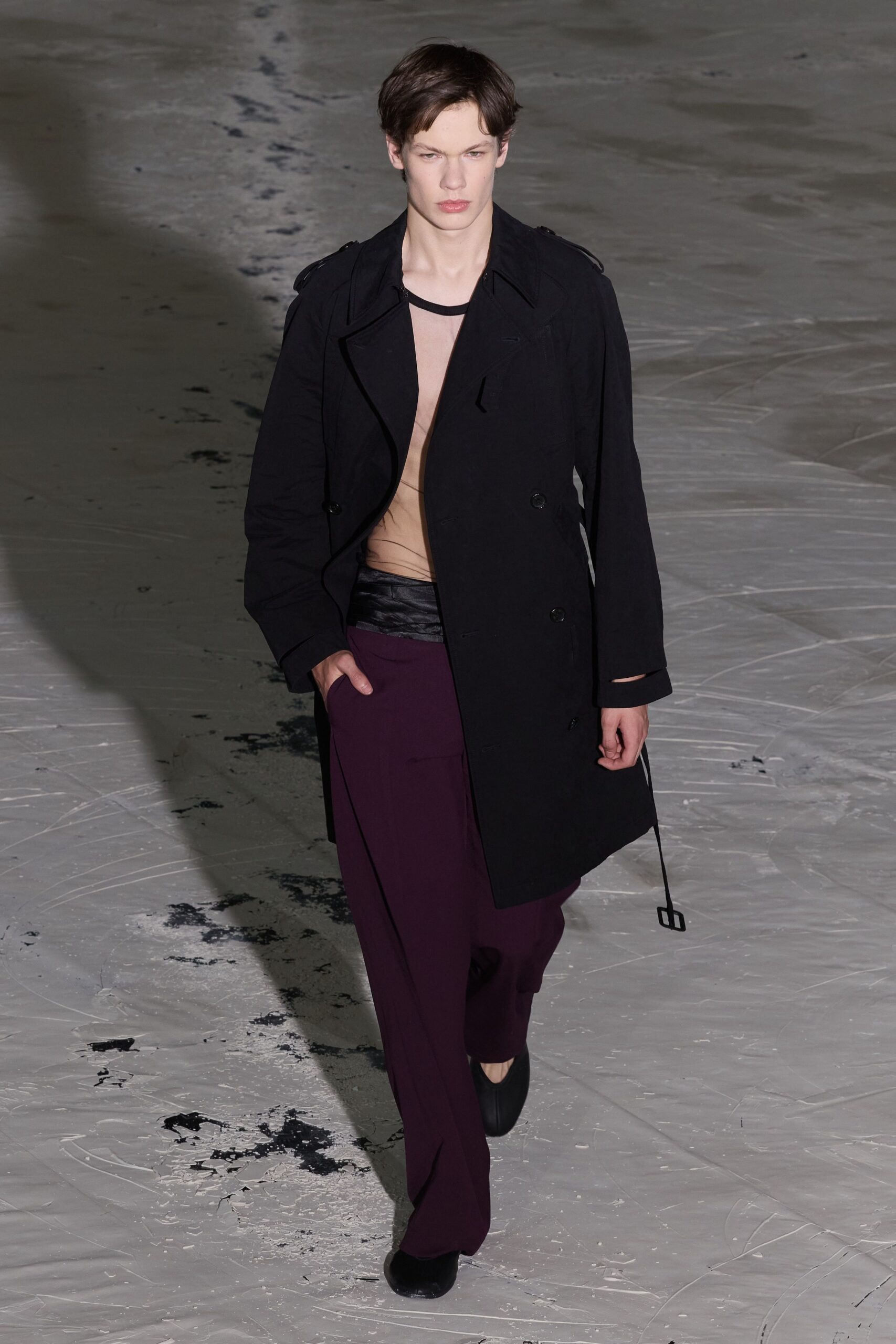 purple cotton relaxed pants