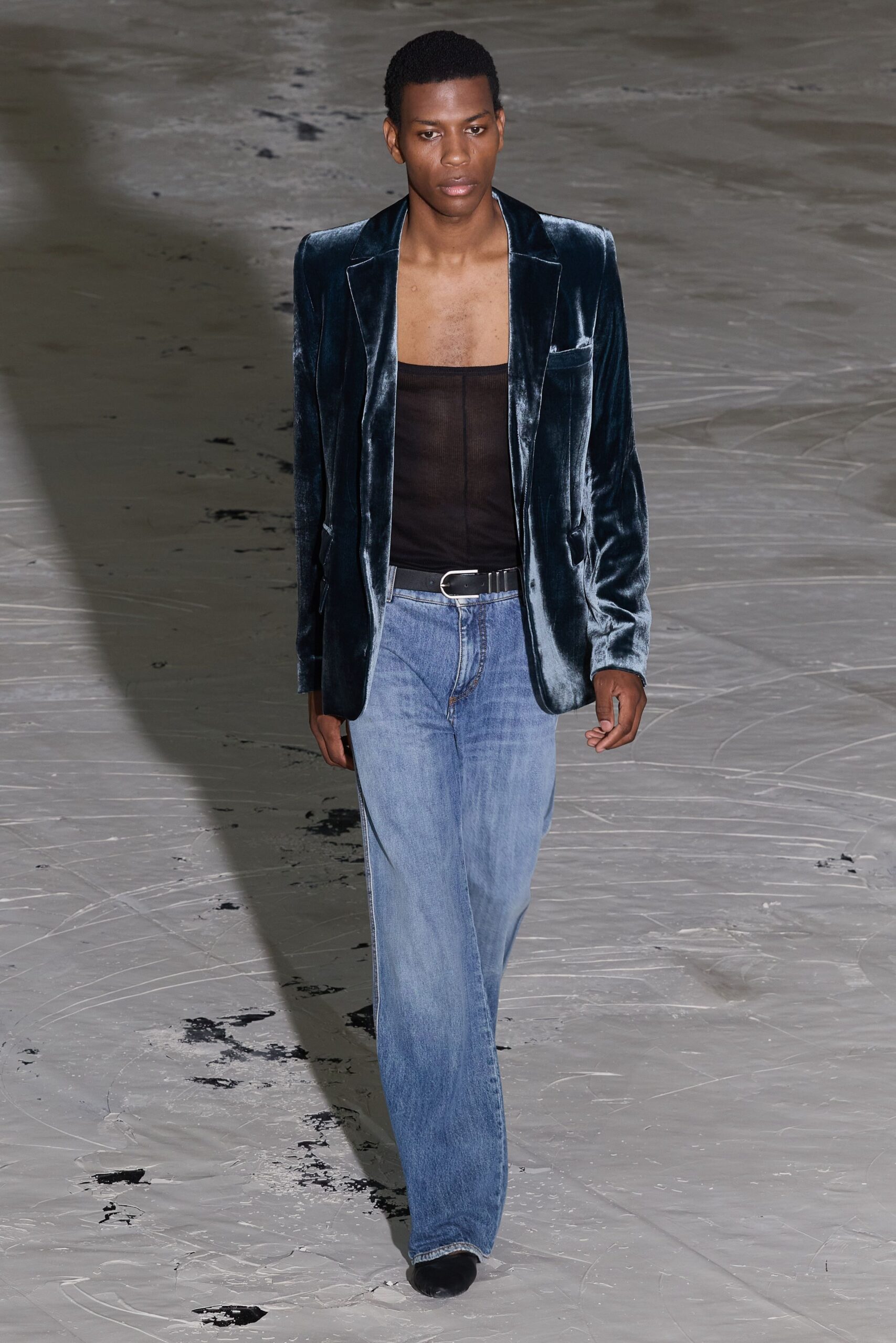 blue velvet blazer with jeans
