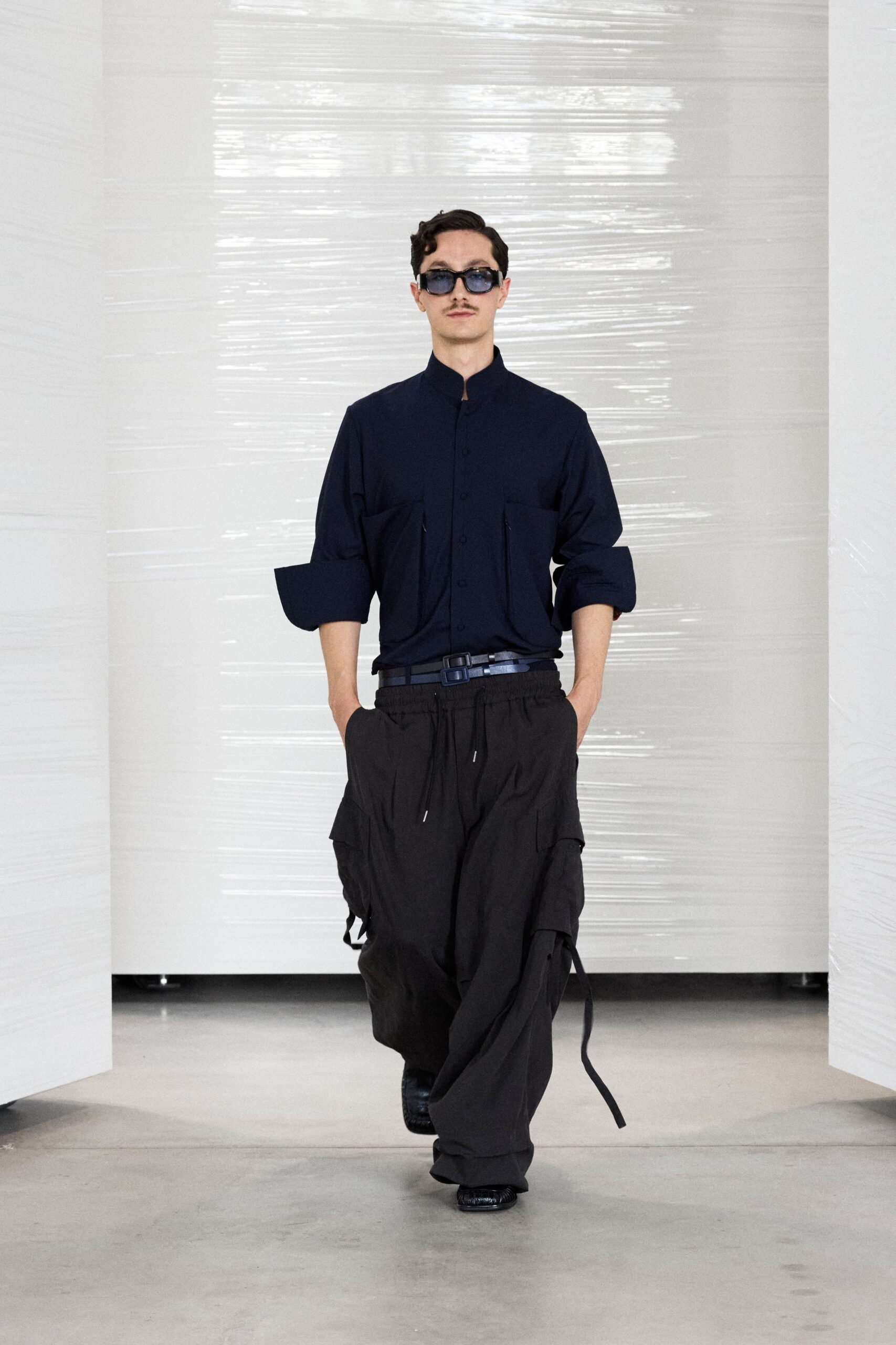 black leather belt