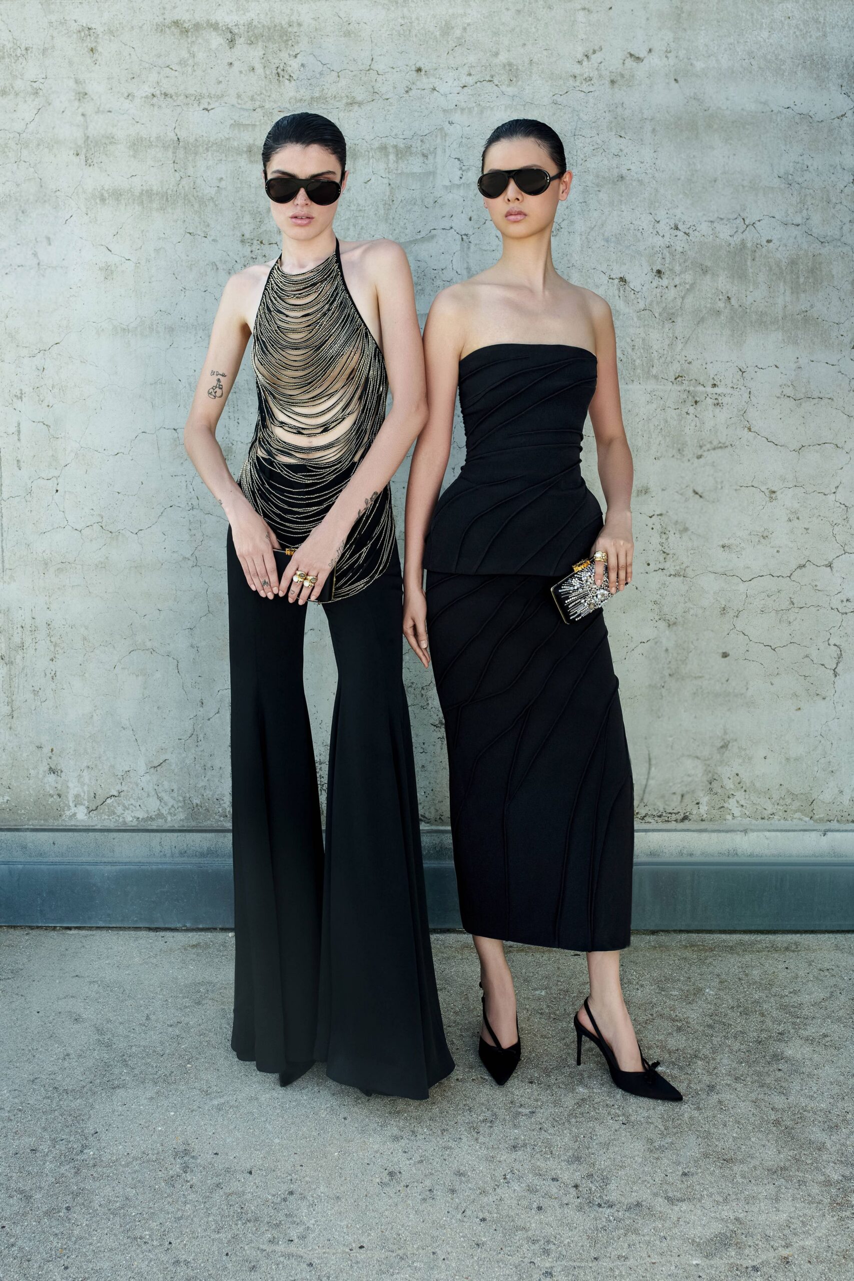 black silk strapless fitted ruched midi dress