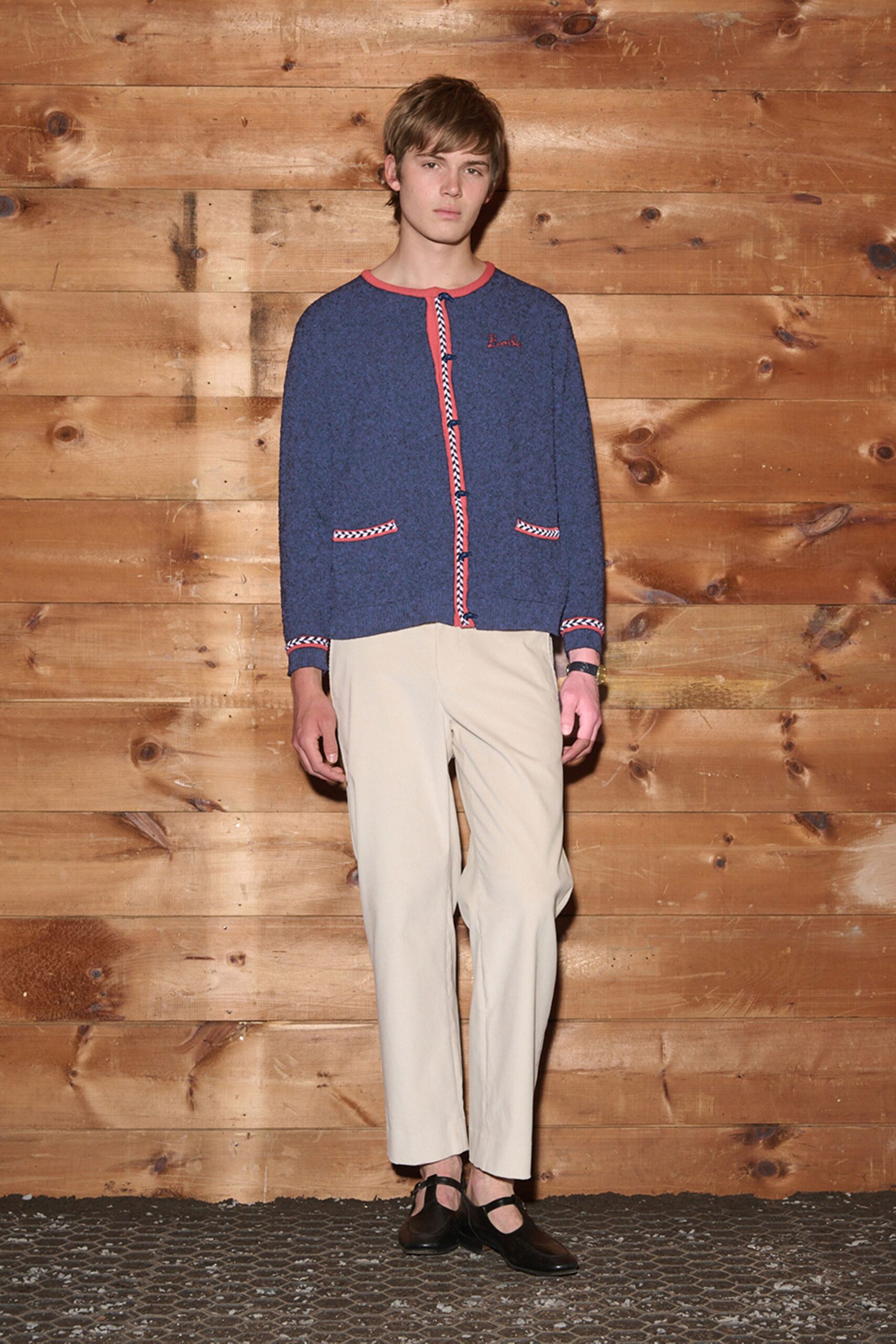 beige cotton relaxed straight-leg pants