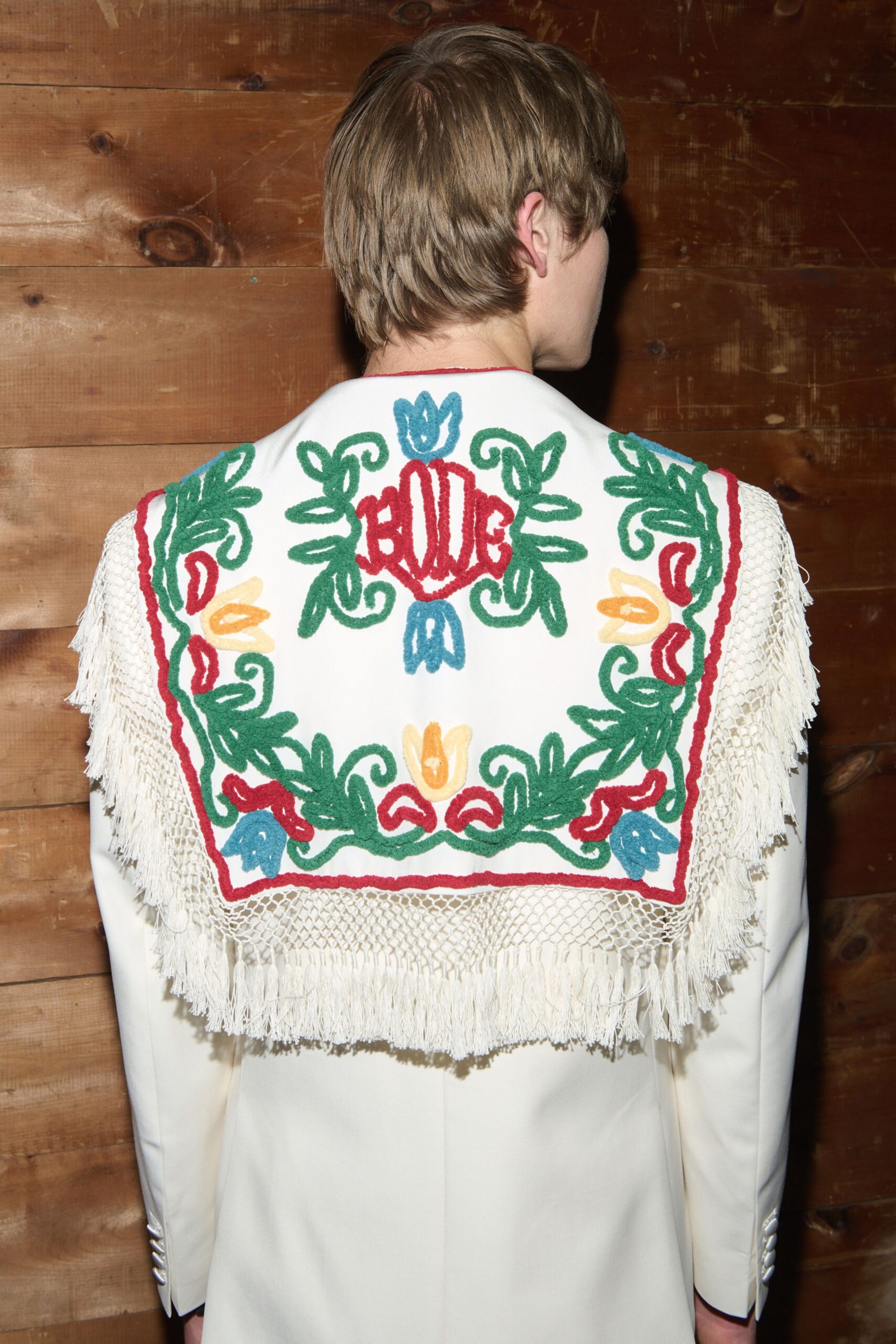 embroidered fringe western jacket