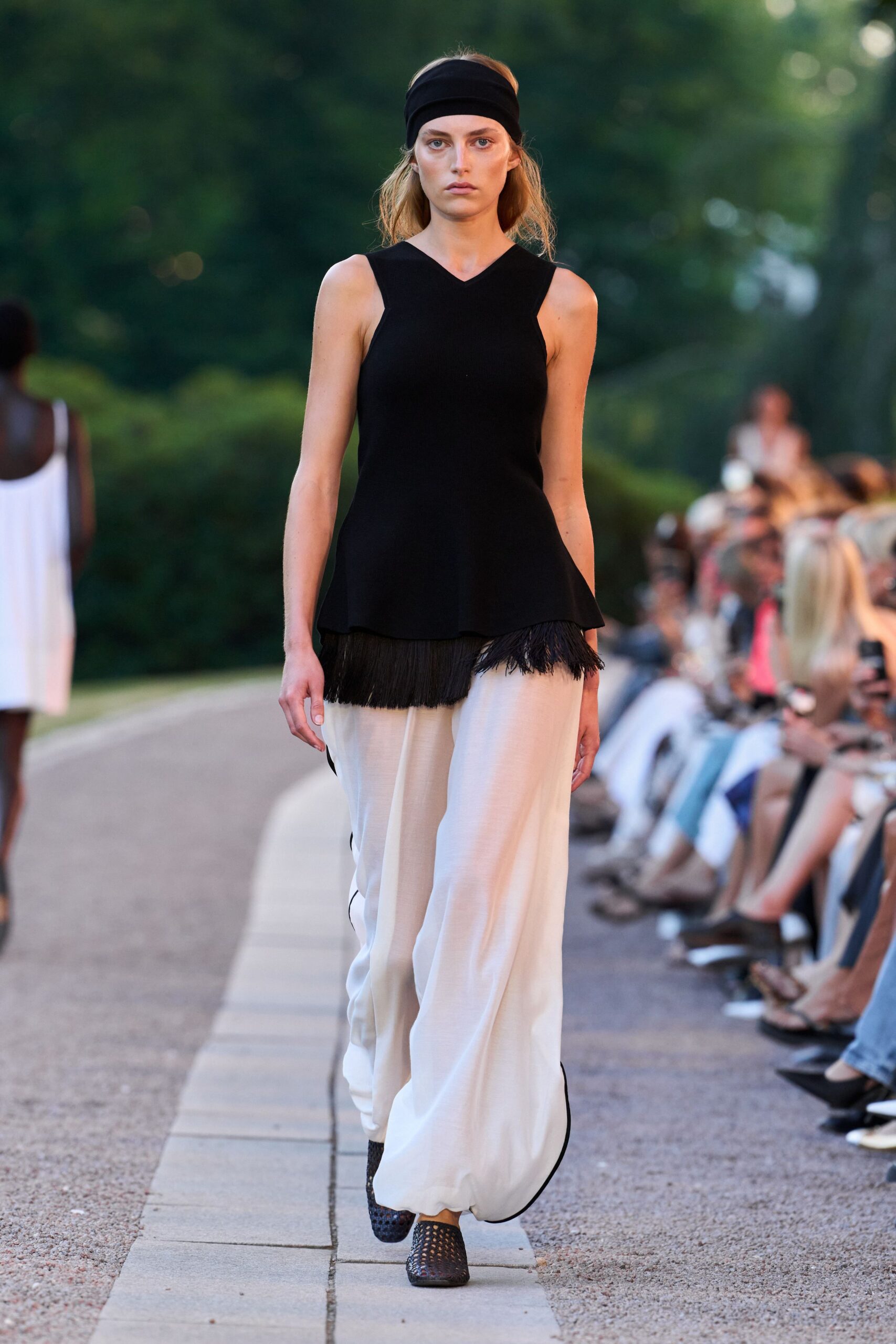 white cotton relaxed wide-leg pants