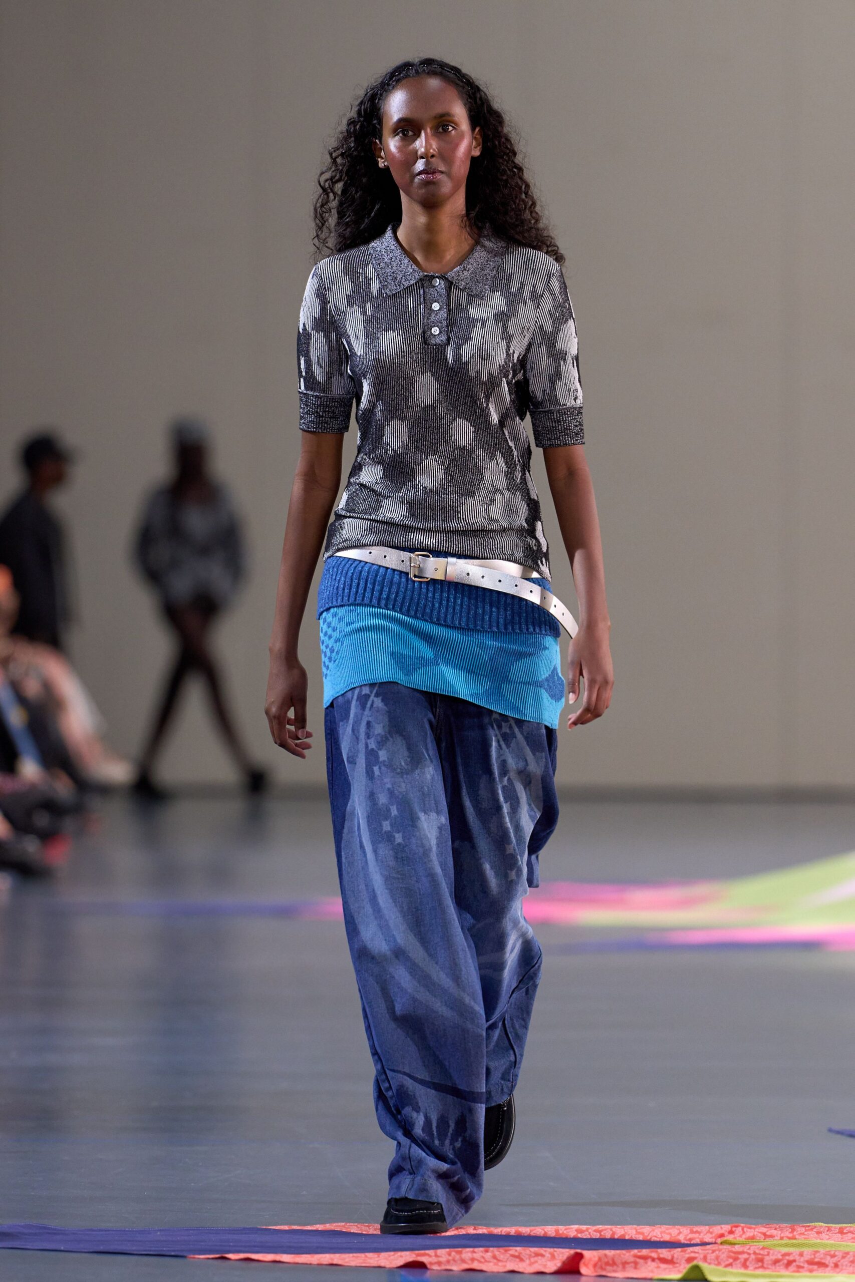 blue denim relaxed wide-leg pants