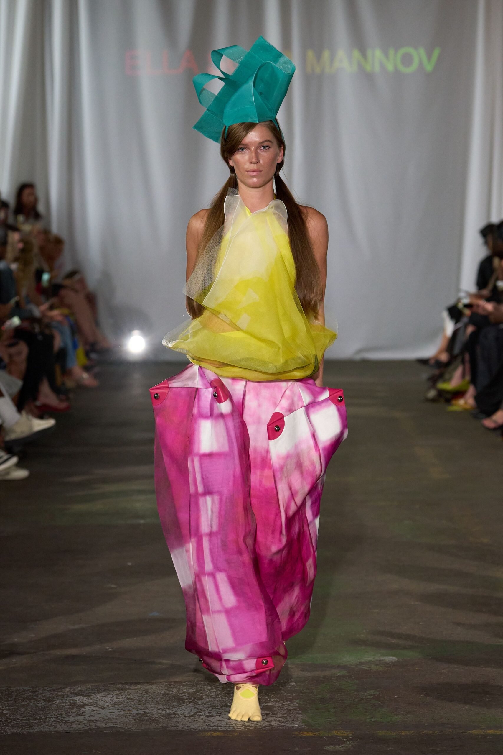 pink chiffon relaxed flared printed pants