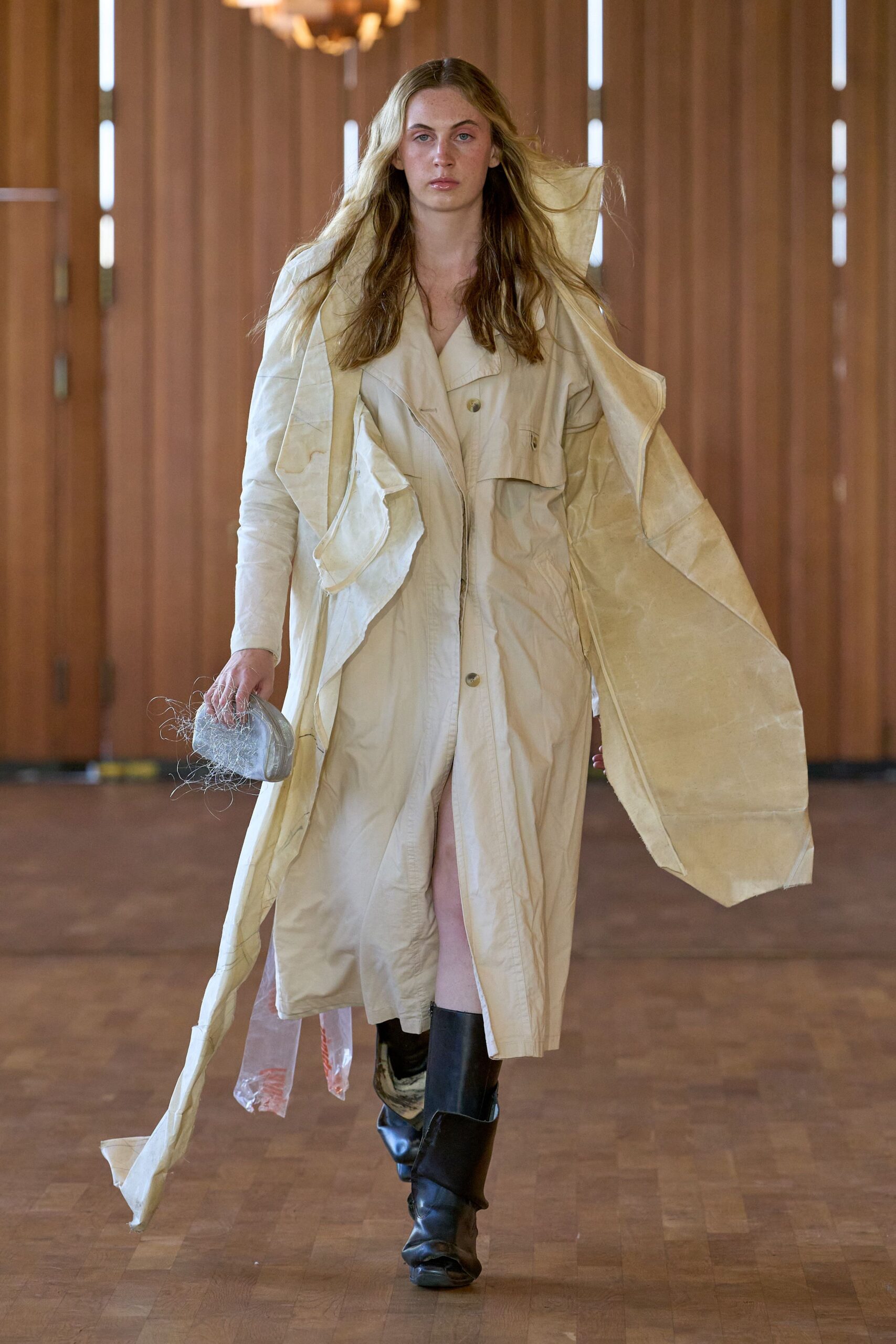 ivory unknown v-neck long-sleeve buttoned maxi dress