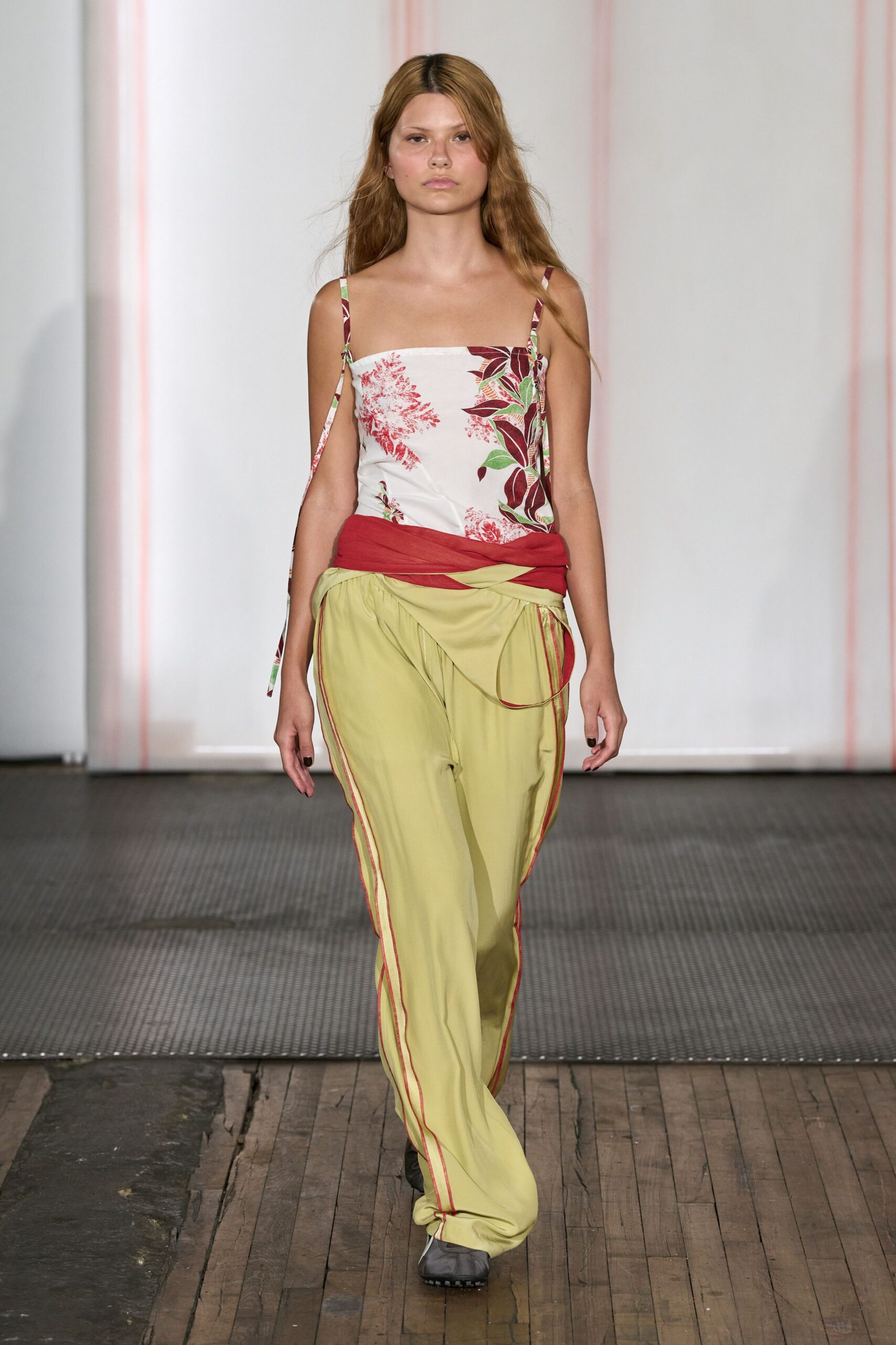 floral spaghetti-strap top