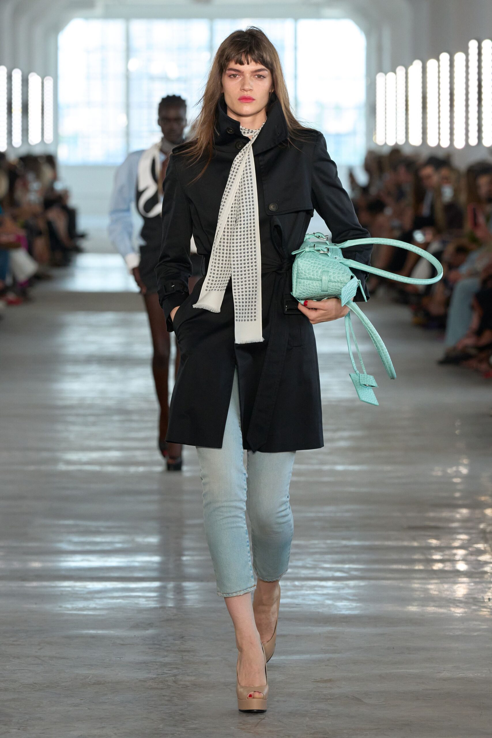black belted trench coat