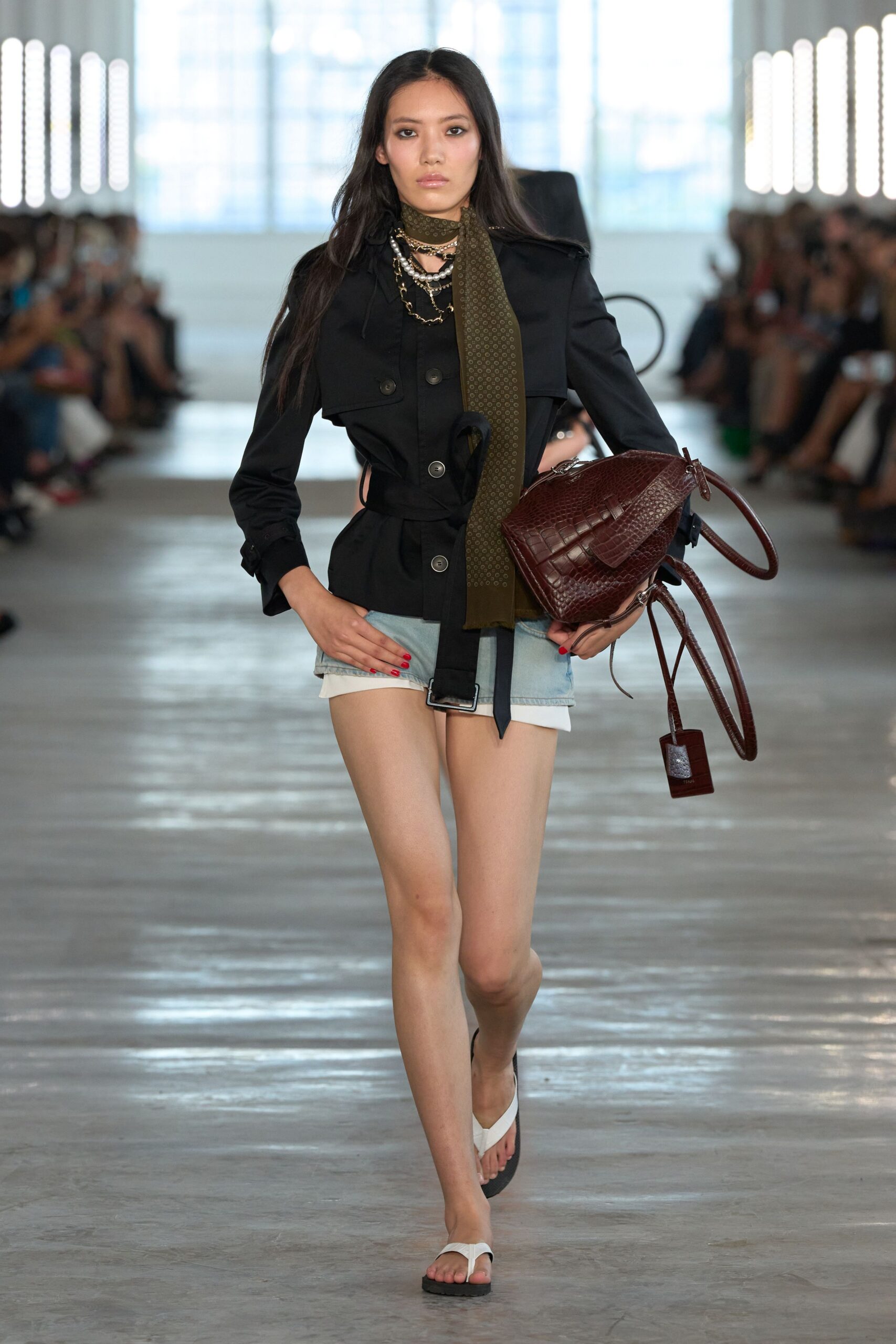 cropped belted utility jacket