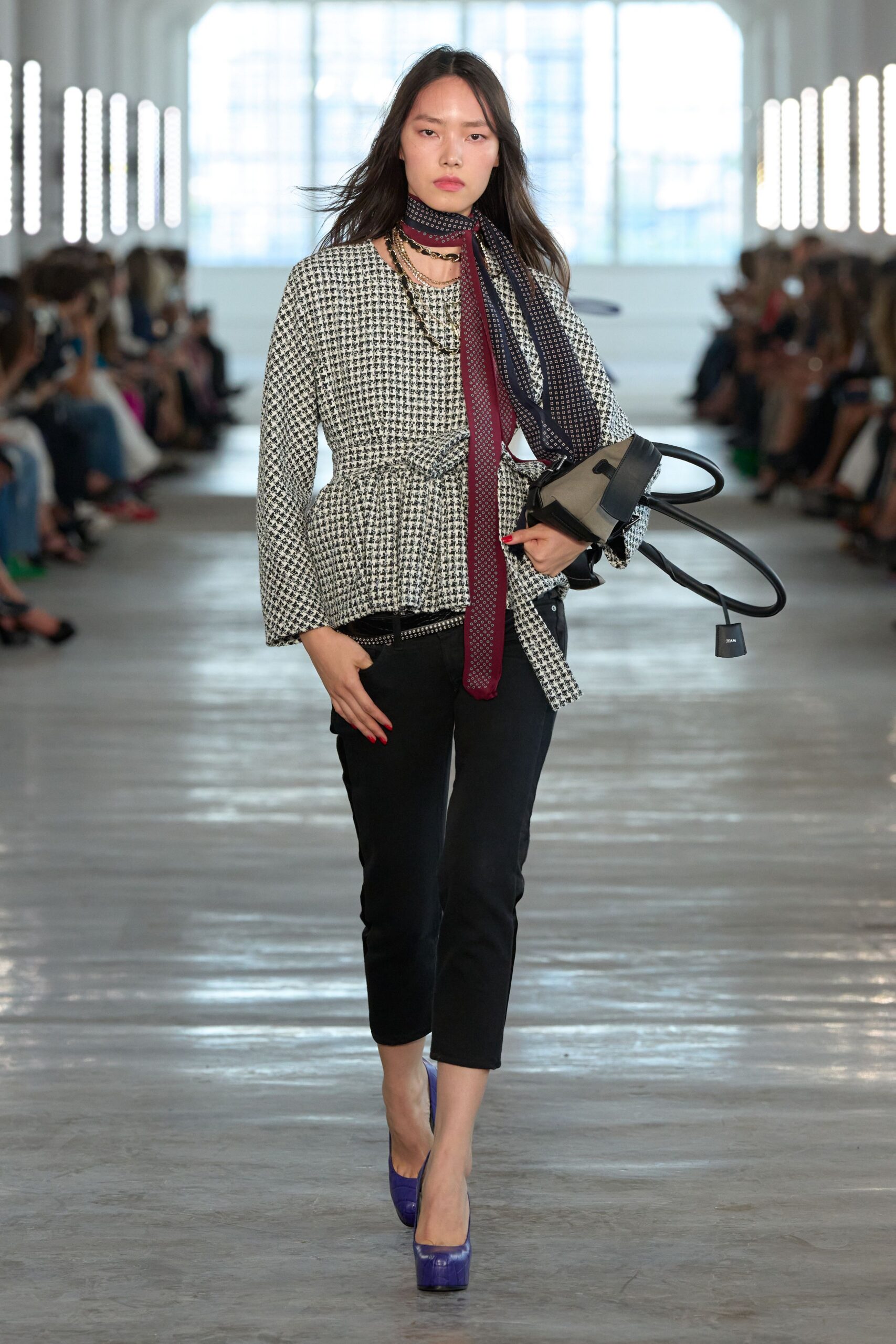 houndstooth peplum top