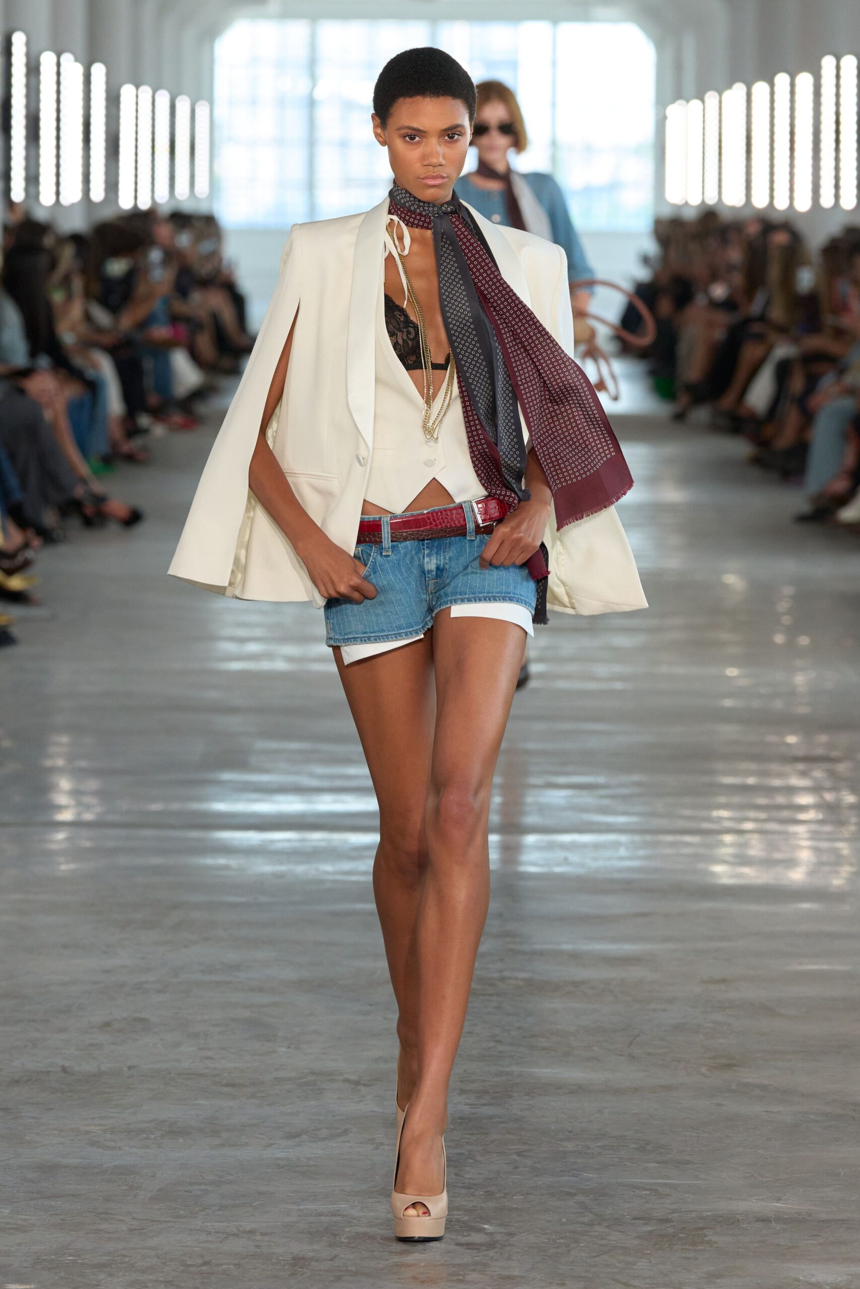 ivory cape blazer