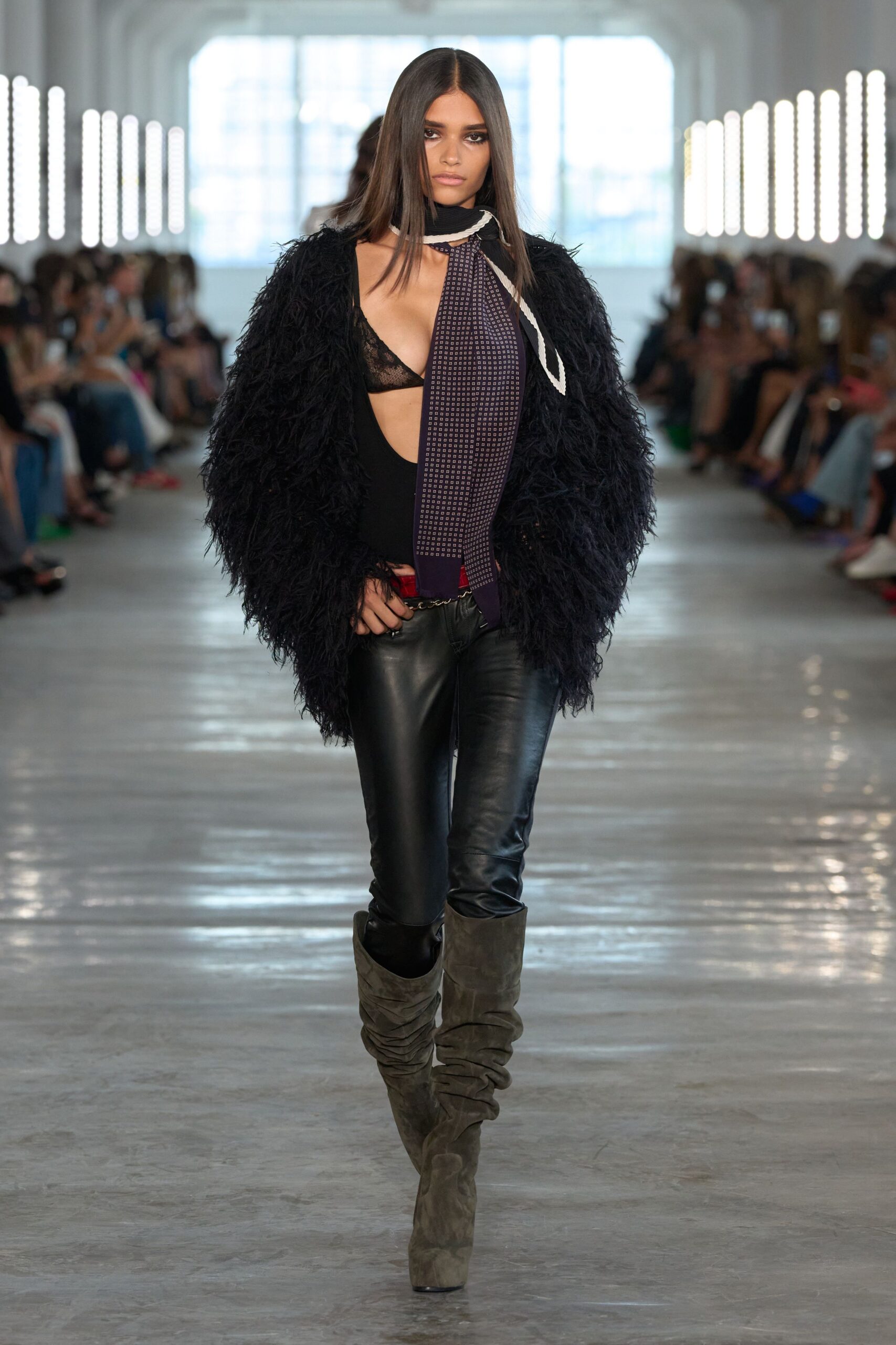 shaggy feather jacket