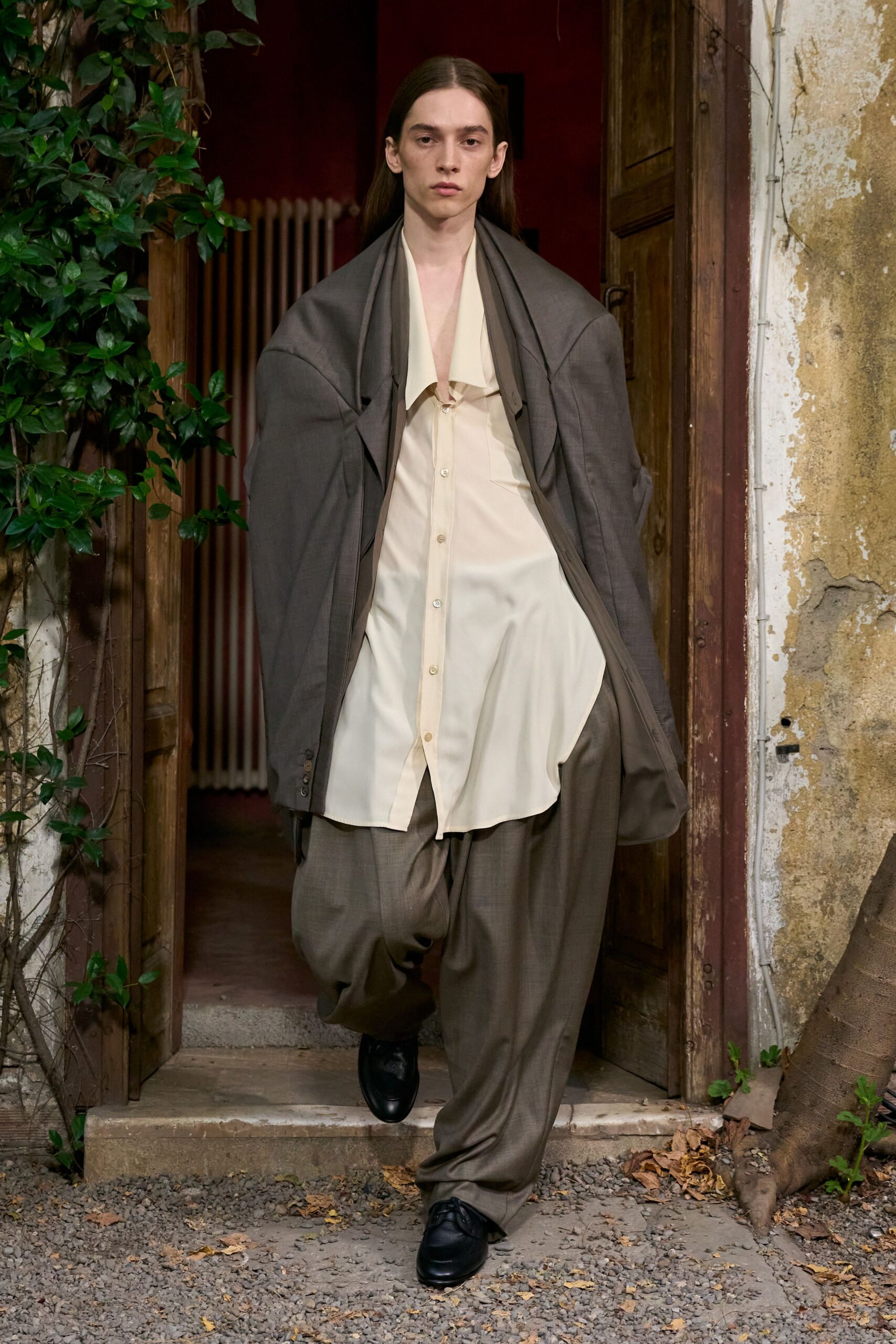 oversized draped jacket