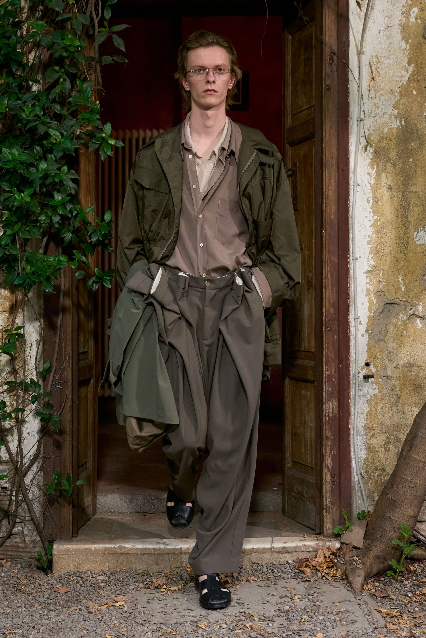 cropped utility windbreaker jacket