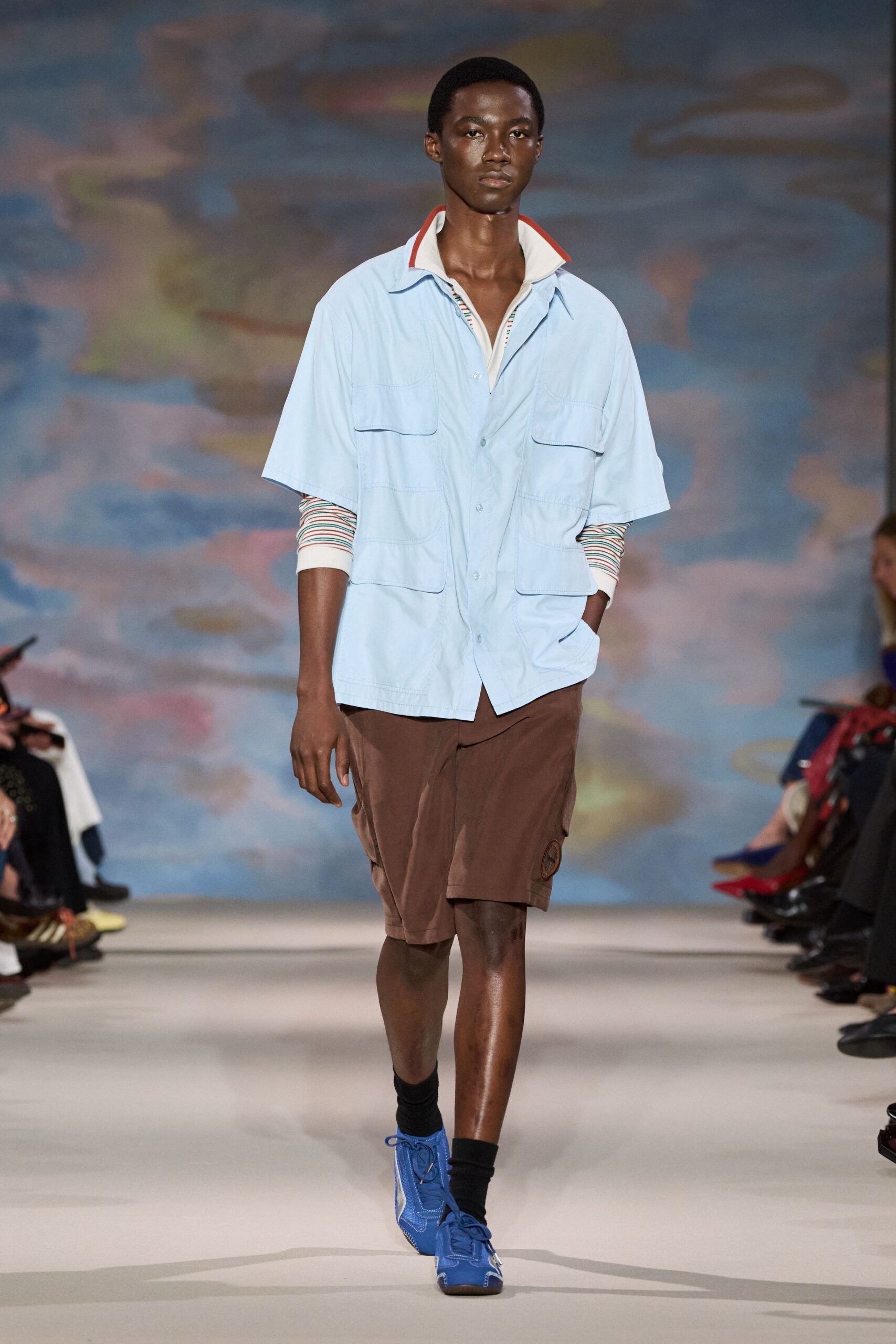 light blue utility overshirt