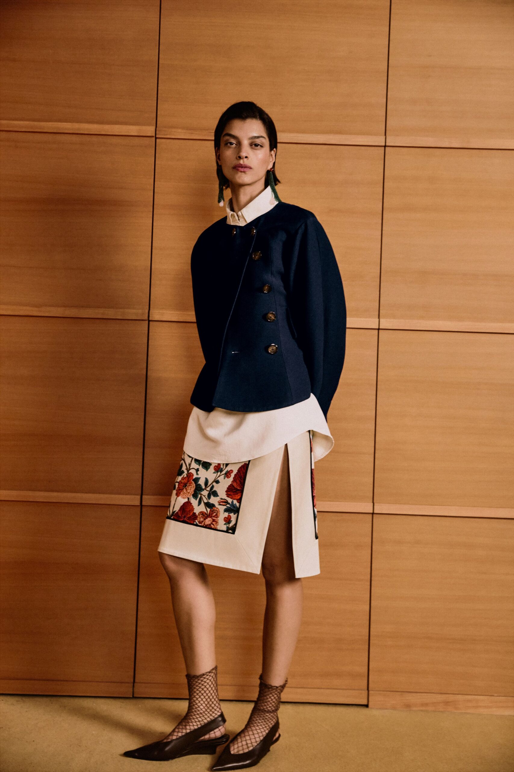 asymmetric military-style jacket