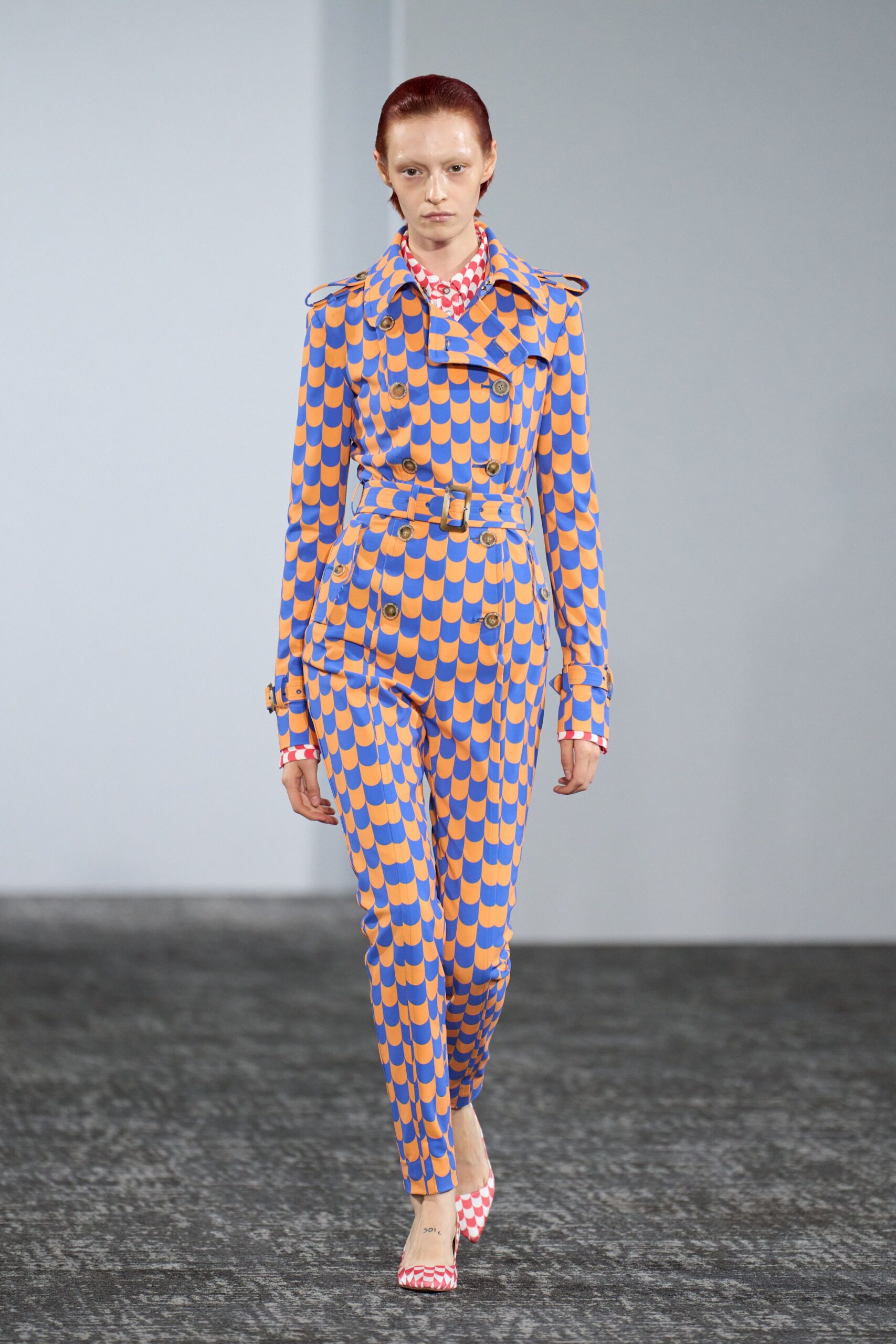 pink unknown collared printed shirt