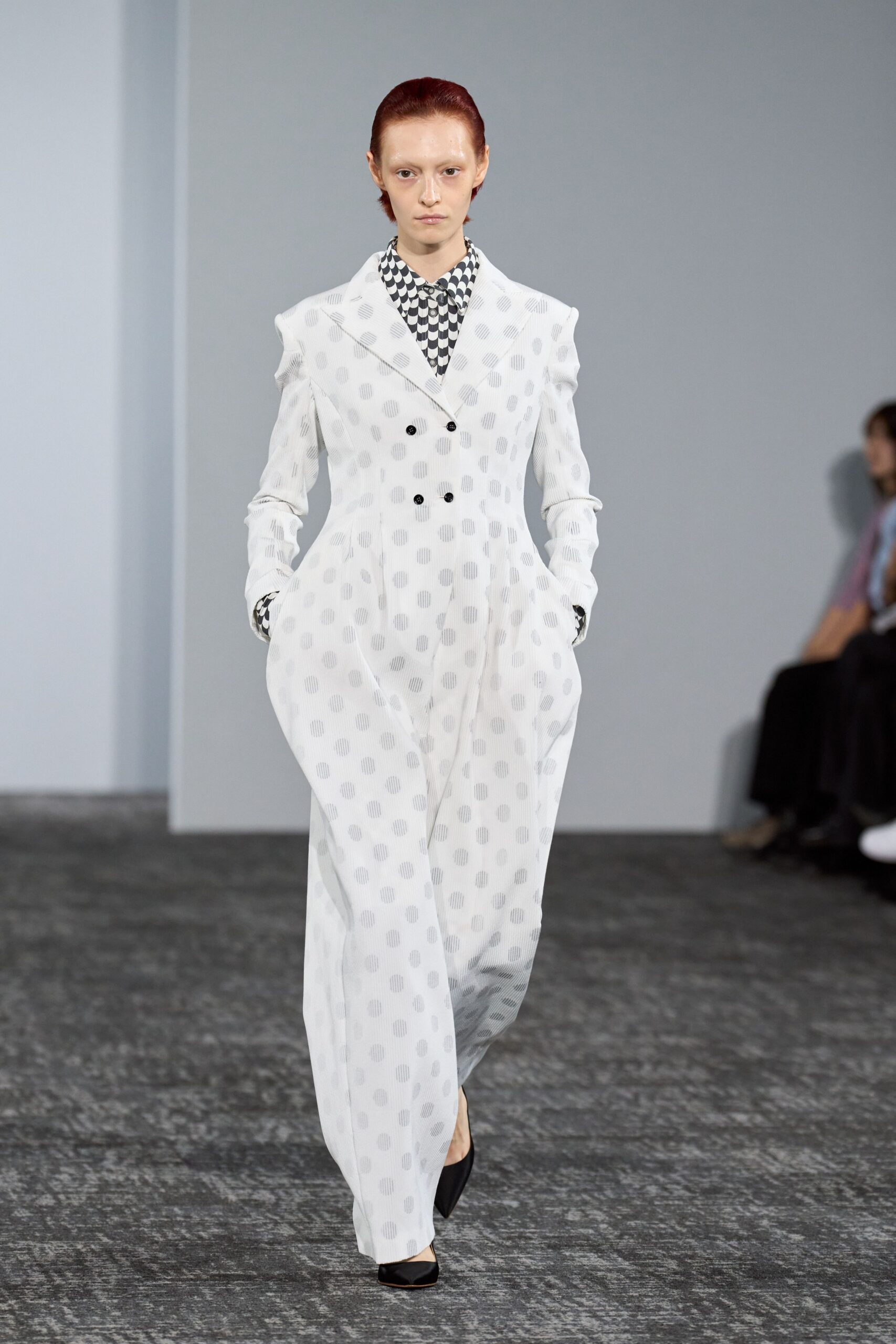 white unknown collared checked shirt