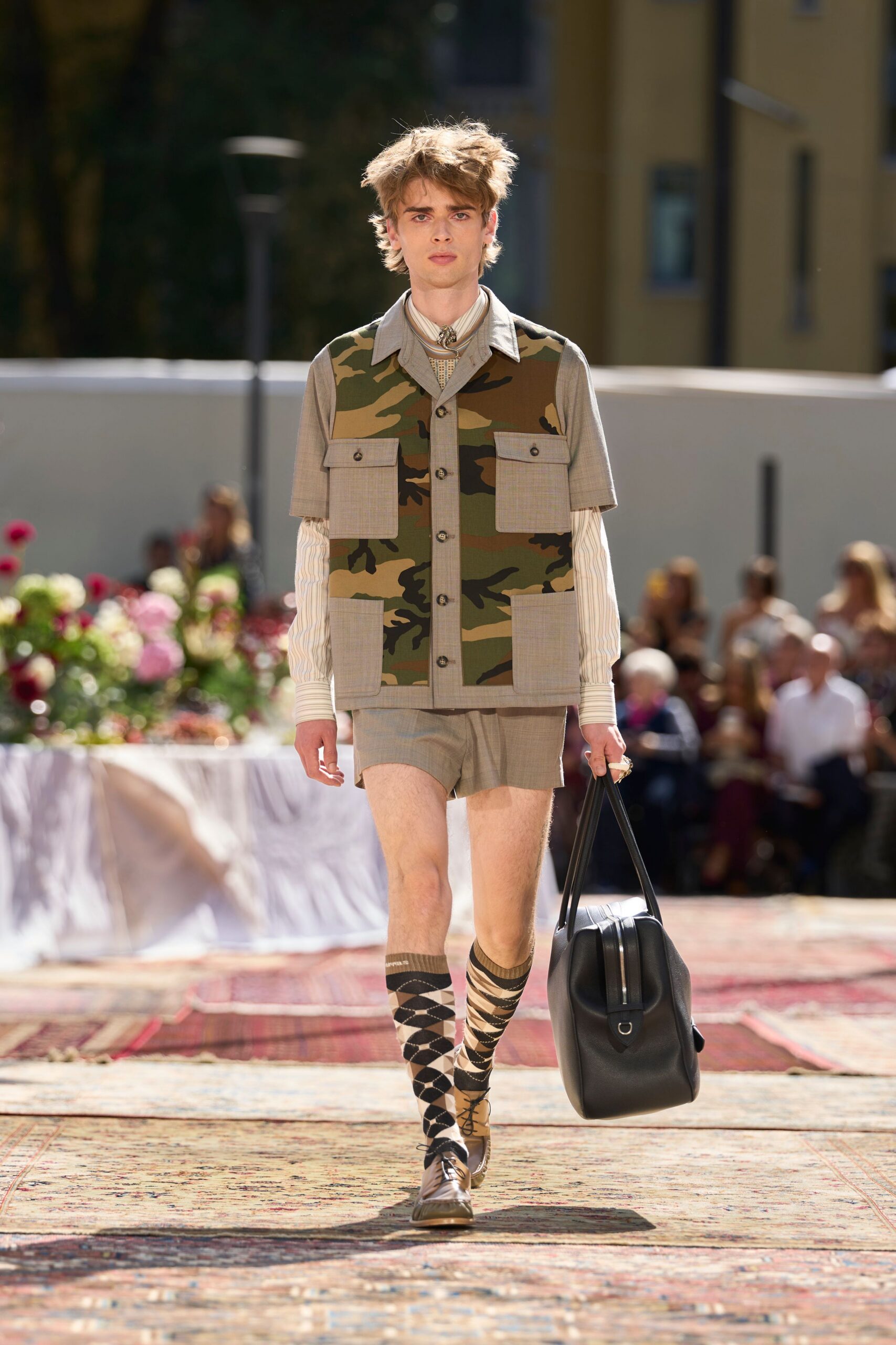 camouflage panel utility overshirt