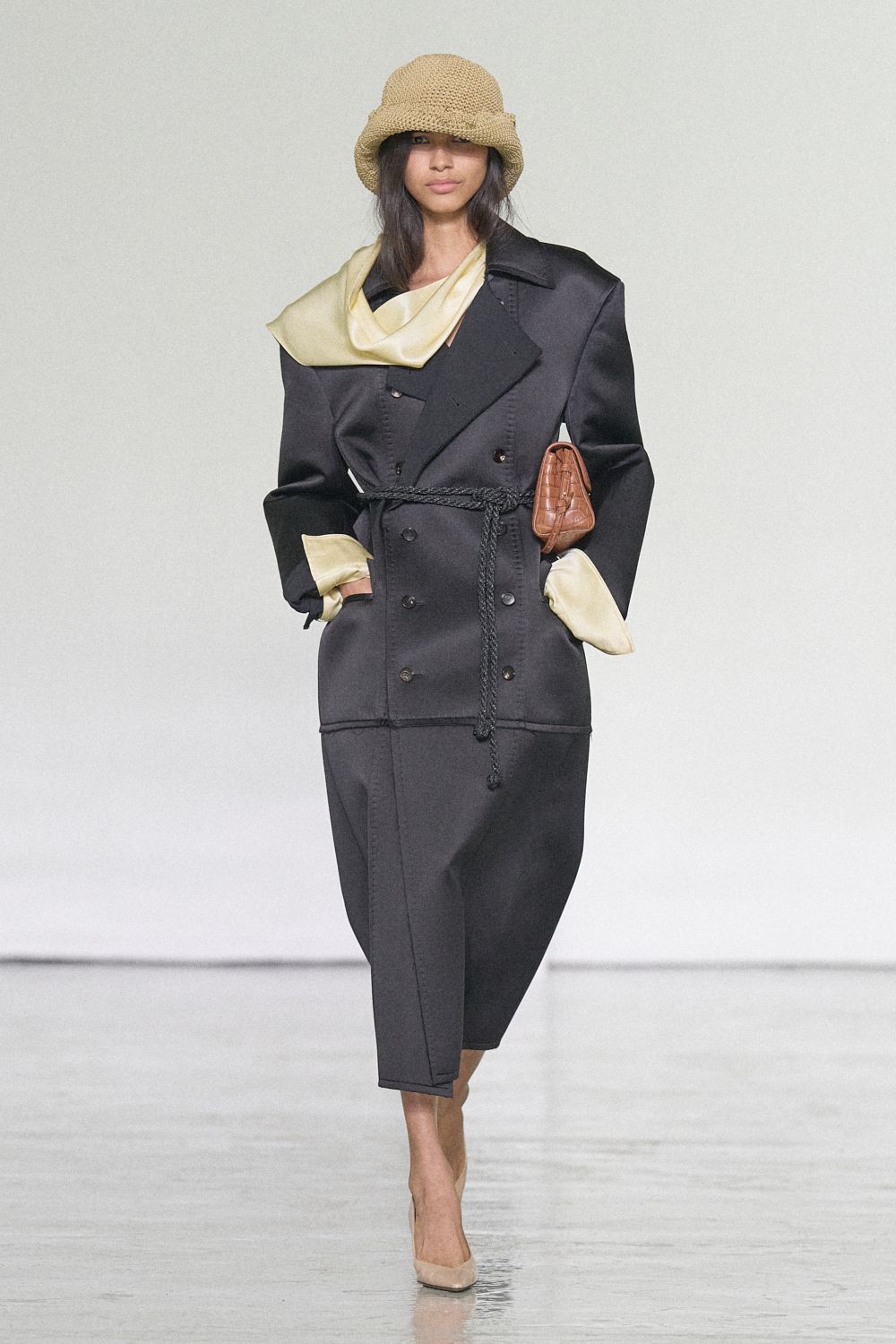 black belted trench coat