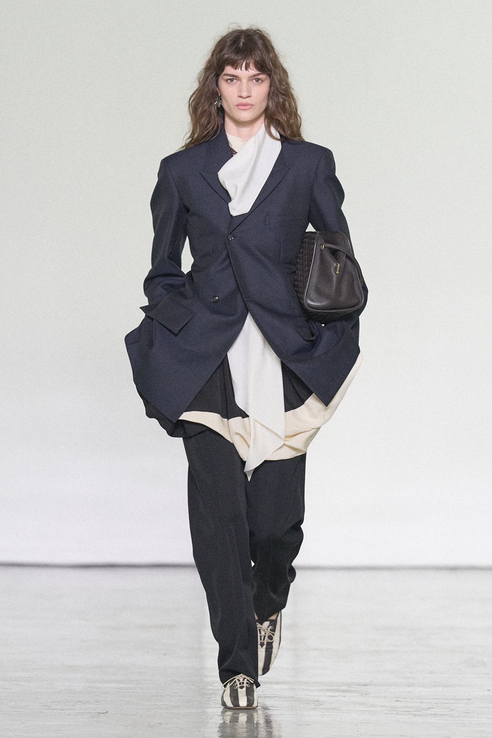 navy asymmetric blazer
