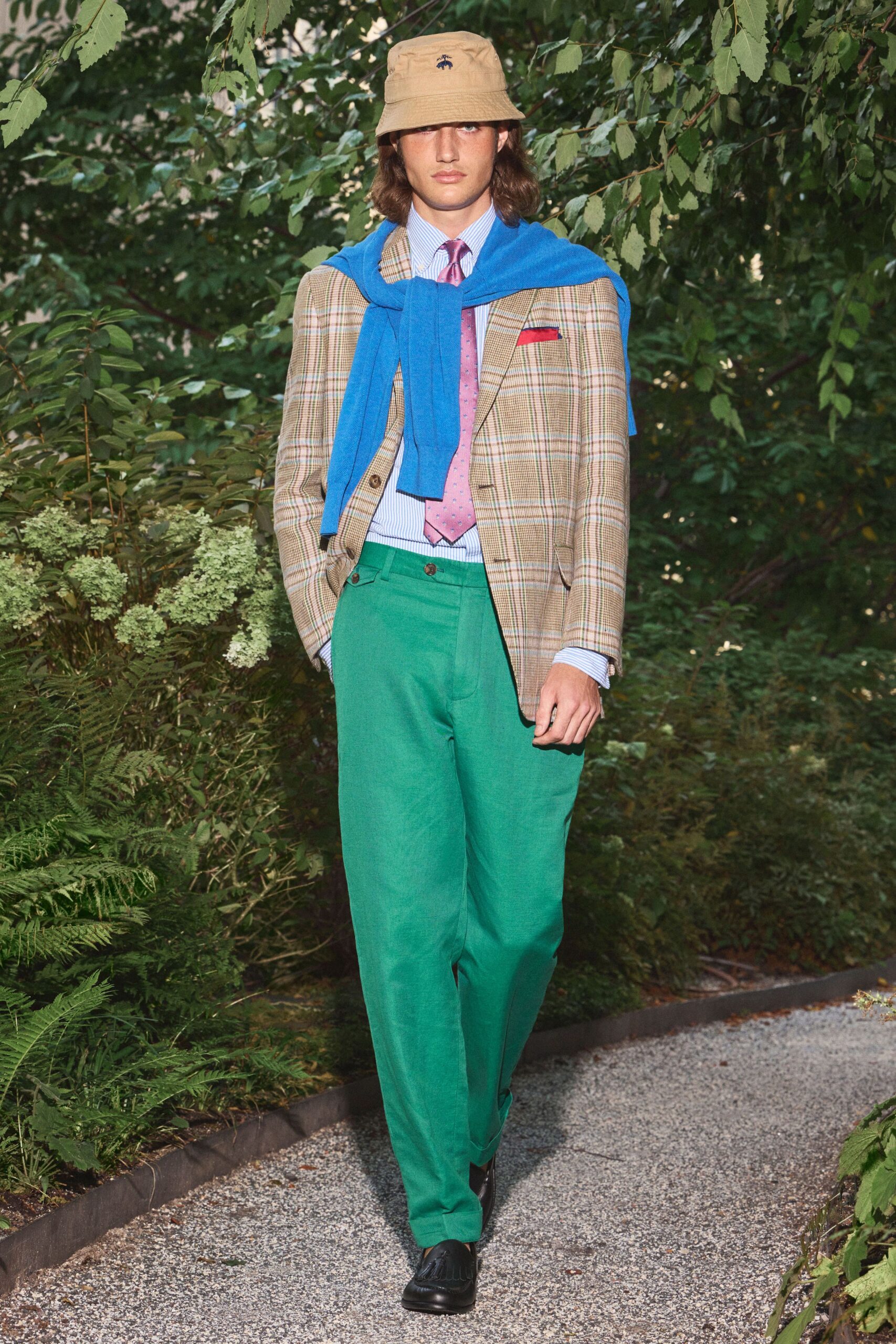 checked tailored blazer