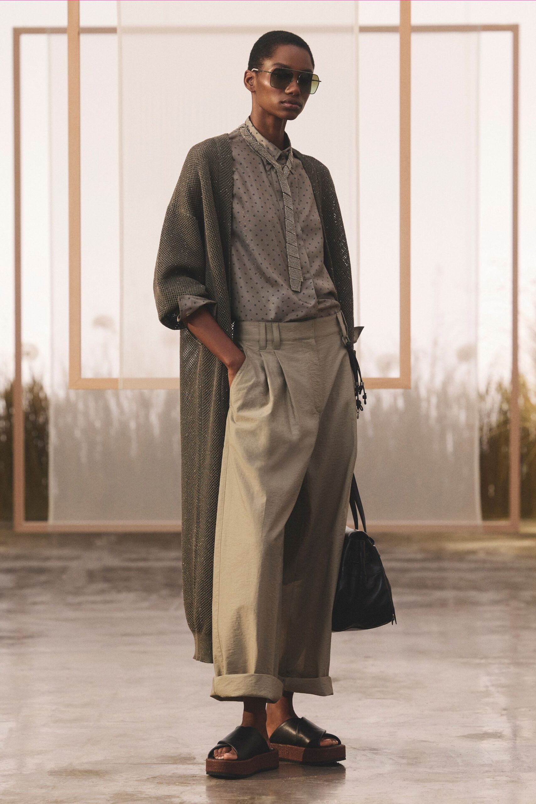 open-knit duster cardigan