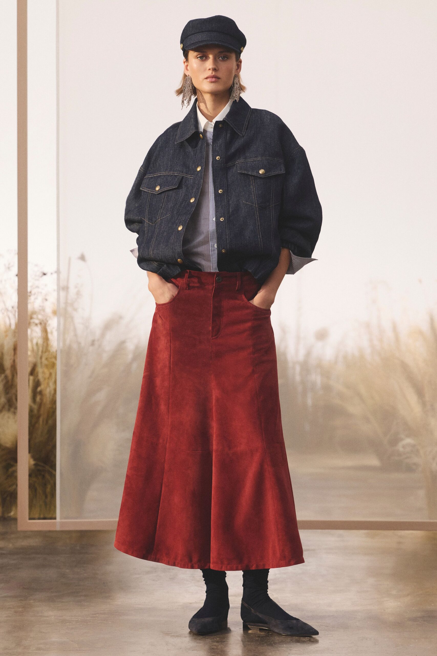 oversized denim trucker jacket