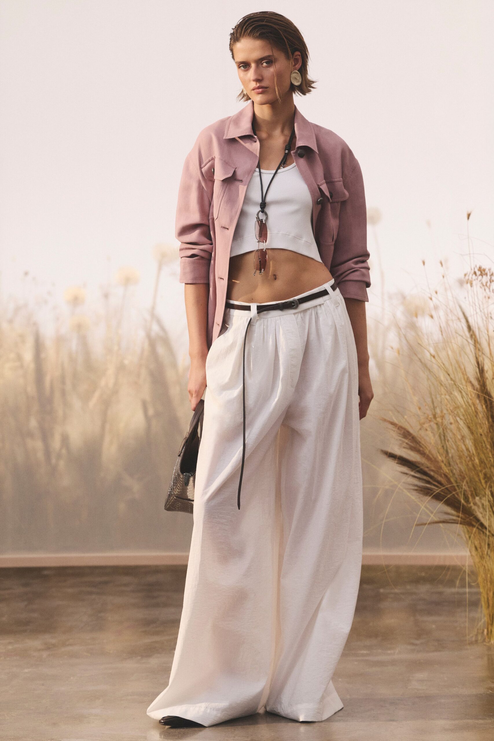 pink utility shirt jacket
