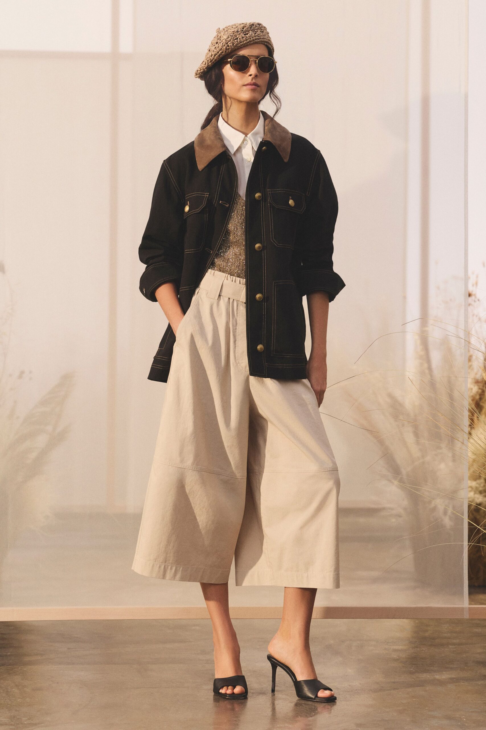 contrast-collar field jacket