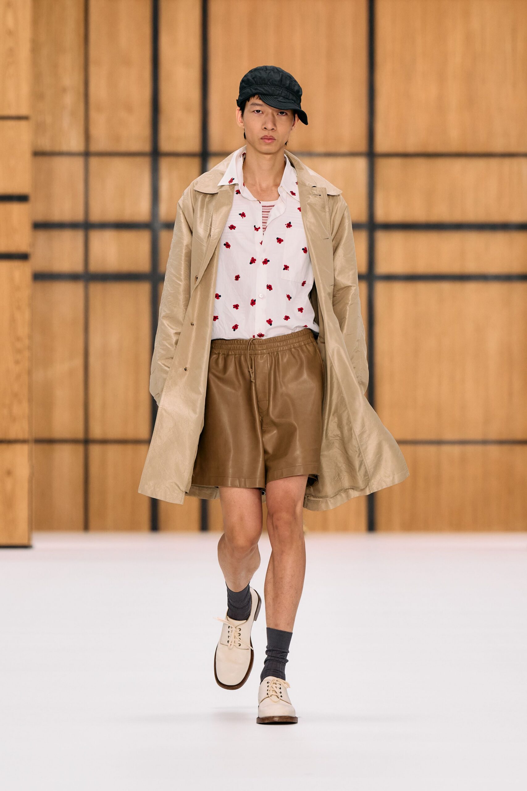 floral print camp collar shirt