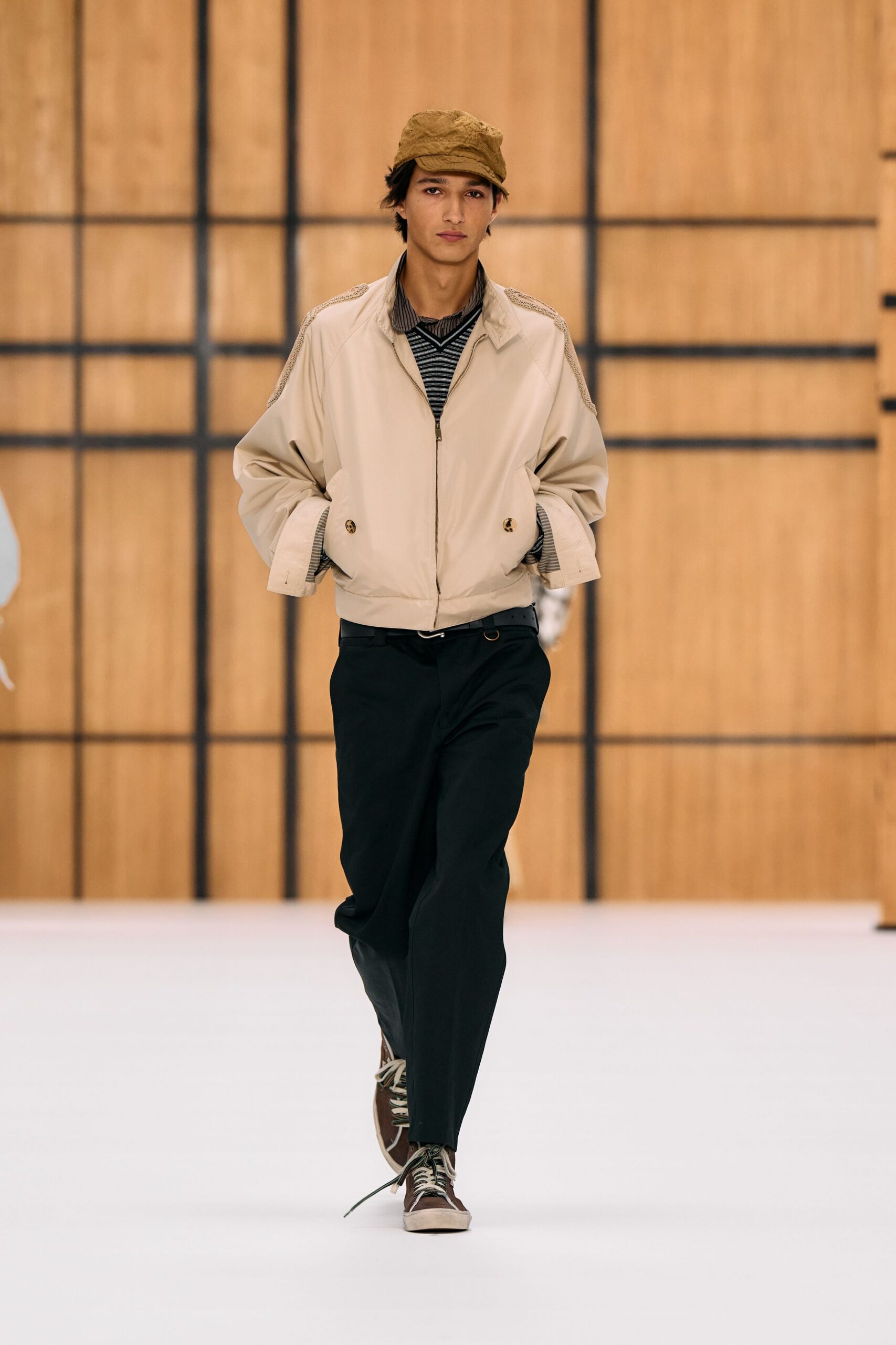 beige bomber jacket