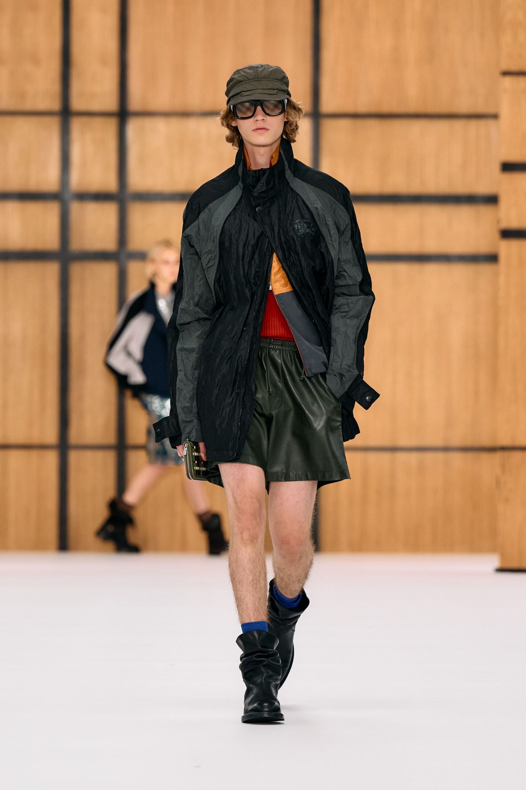oversized color-block windbreaker jacket