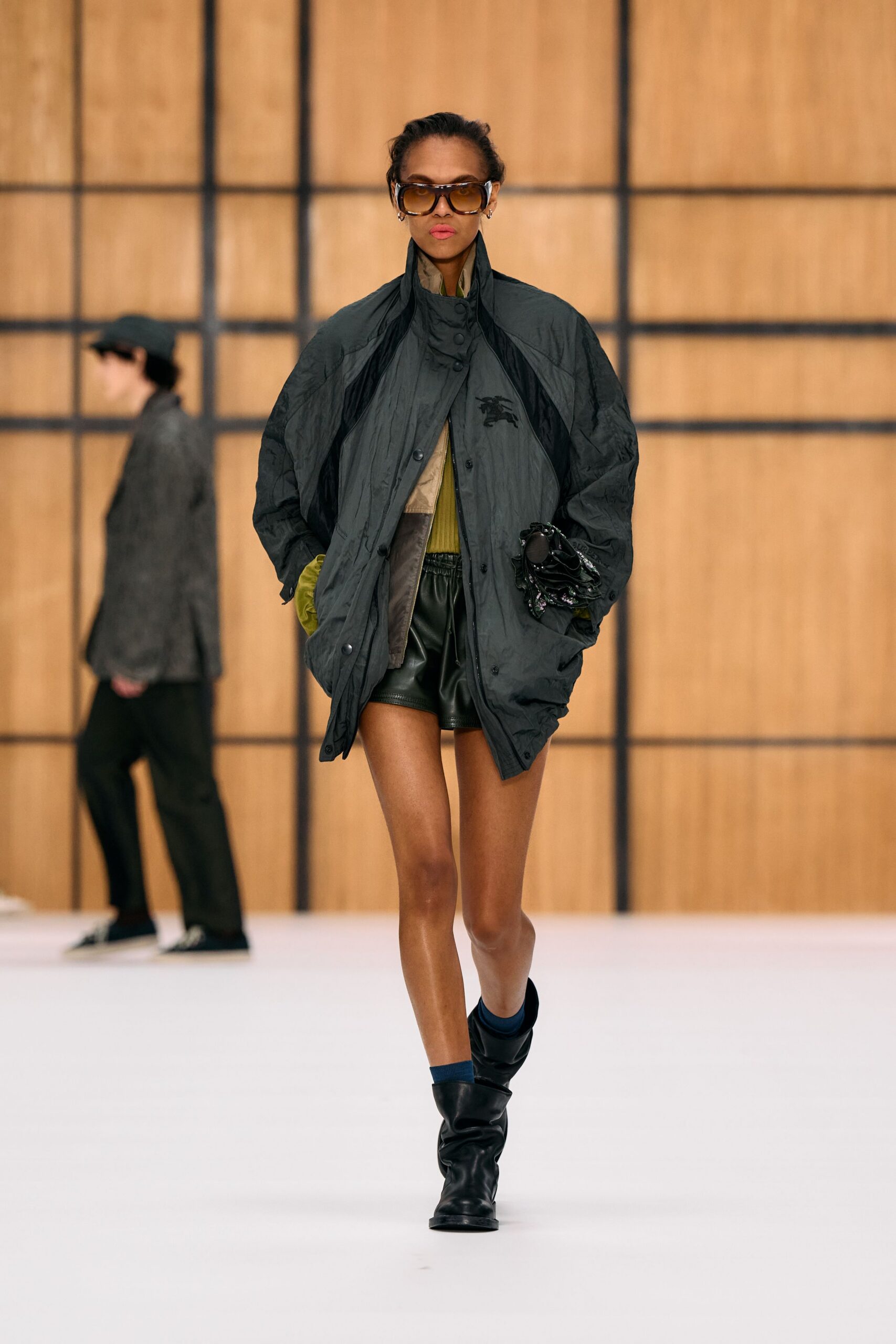 oversized nylon windbreaker jacket
