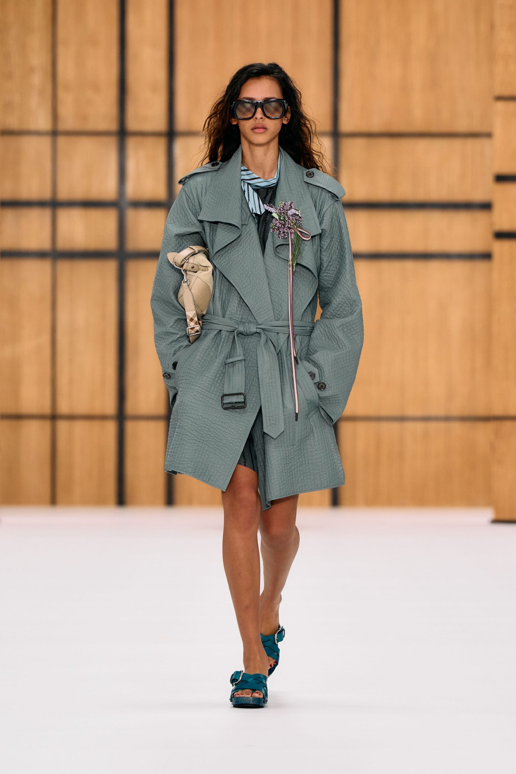 belted oversized trench coat