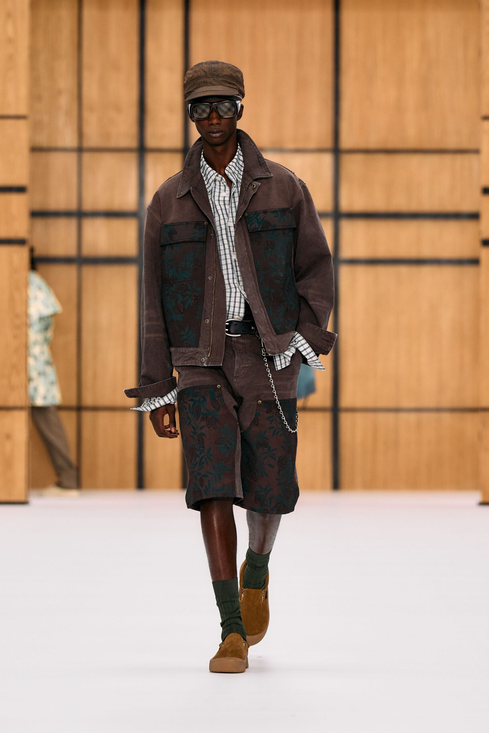 floral panel workwear jacket