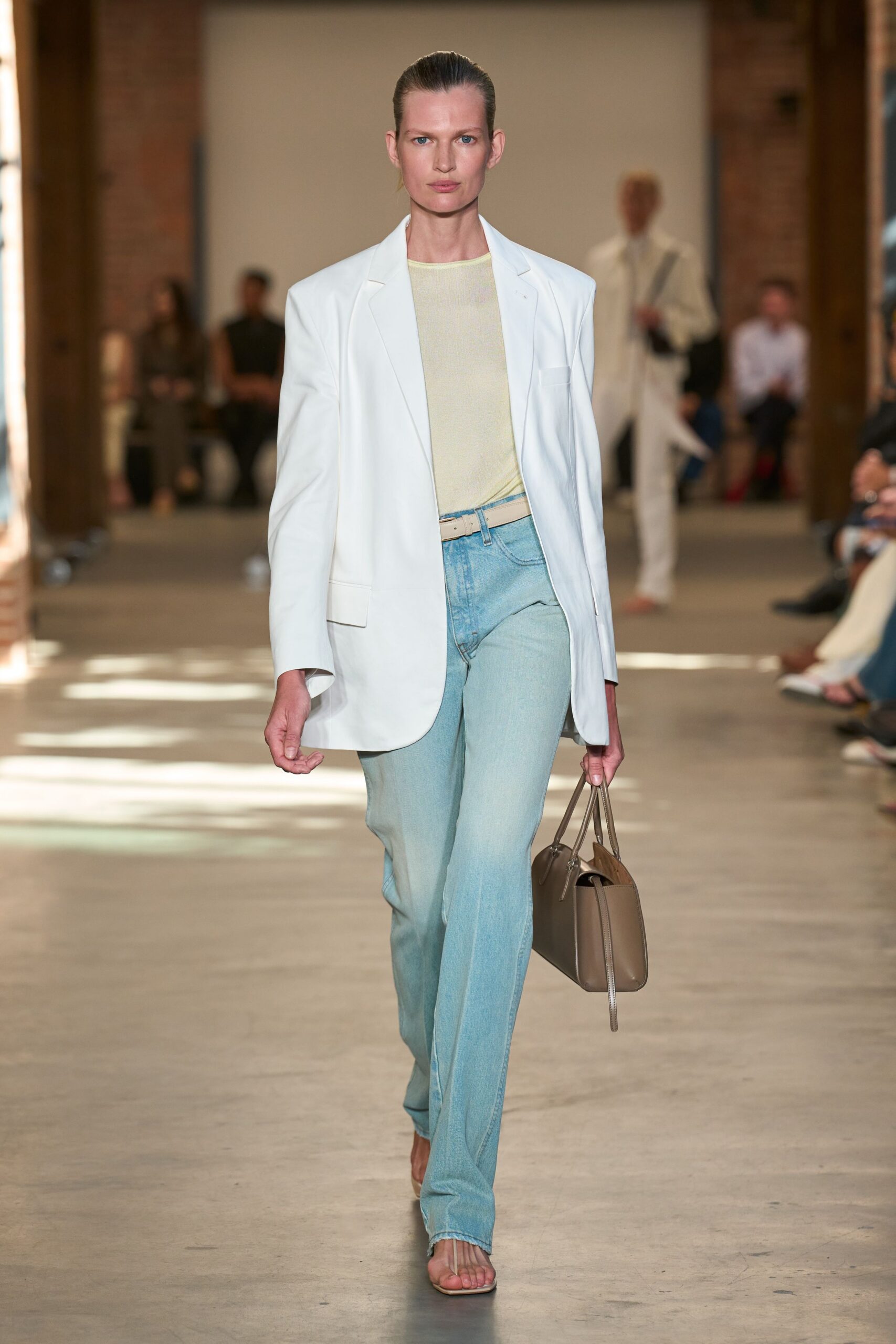 oversized white blazer