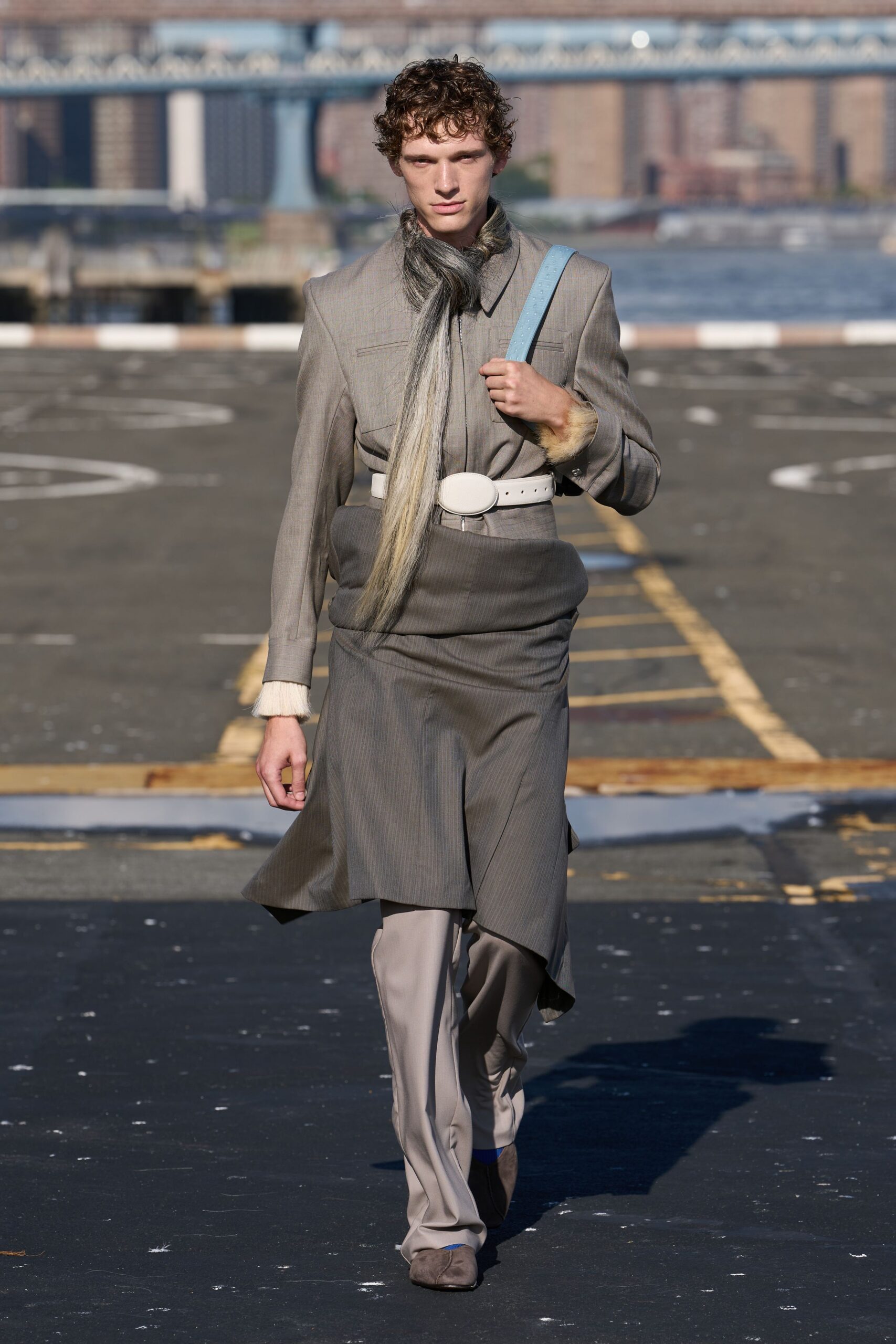 beige unknown relaxed flowing pants
