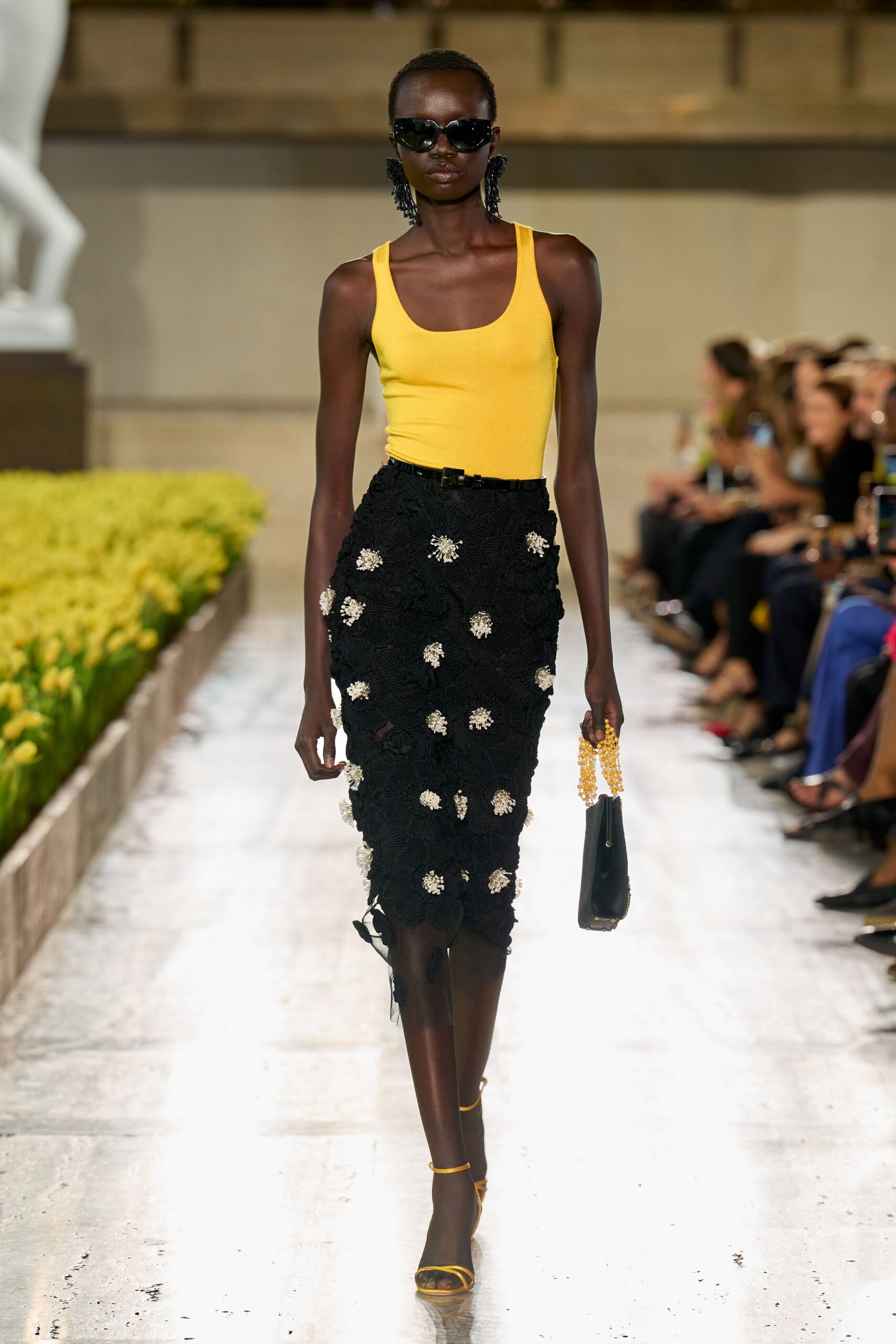 black leather buckled belt