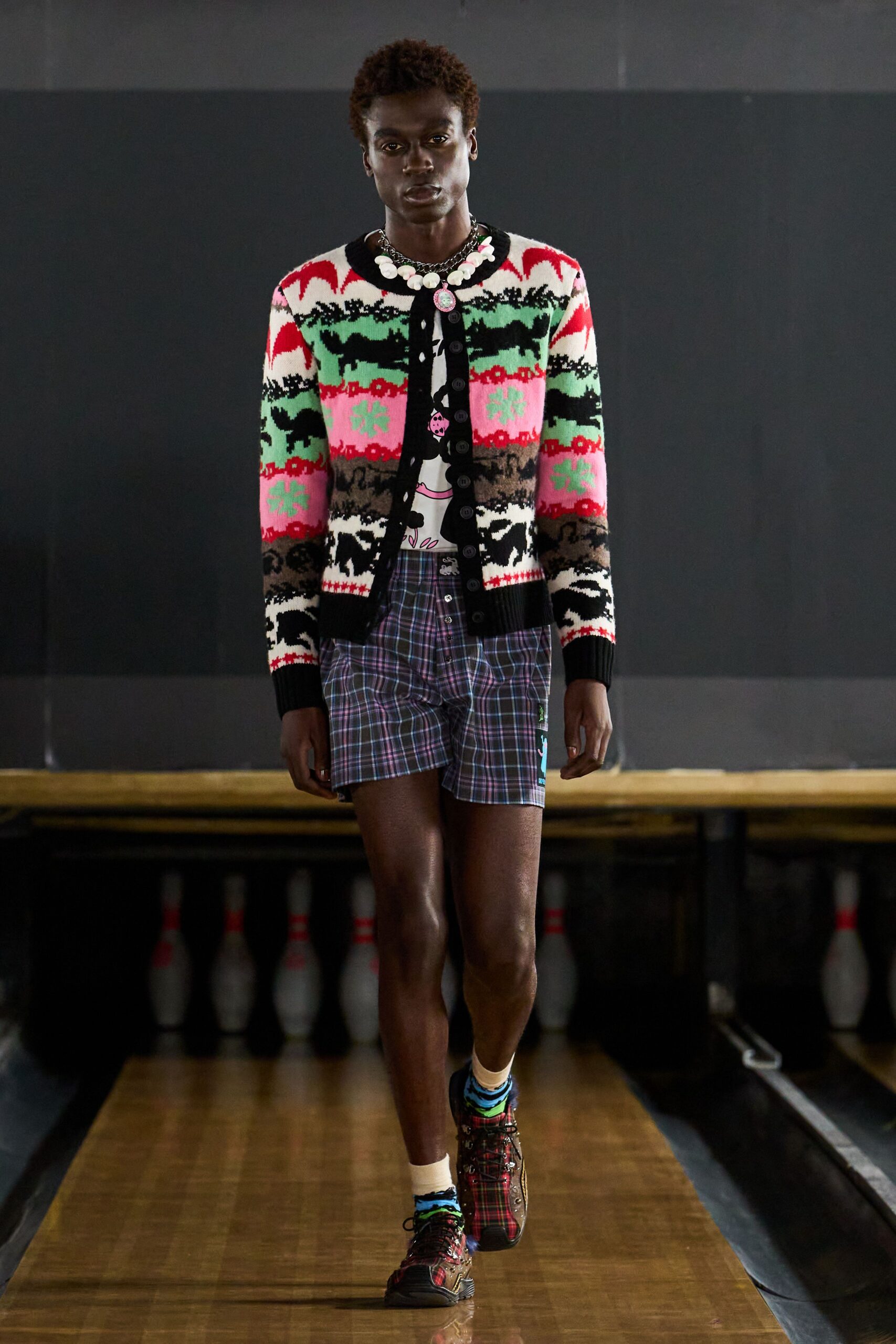novelty fair isle cardigan