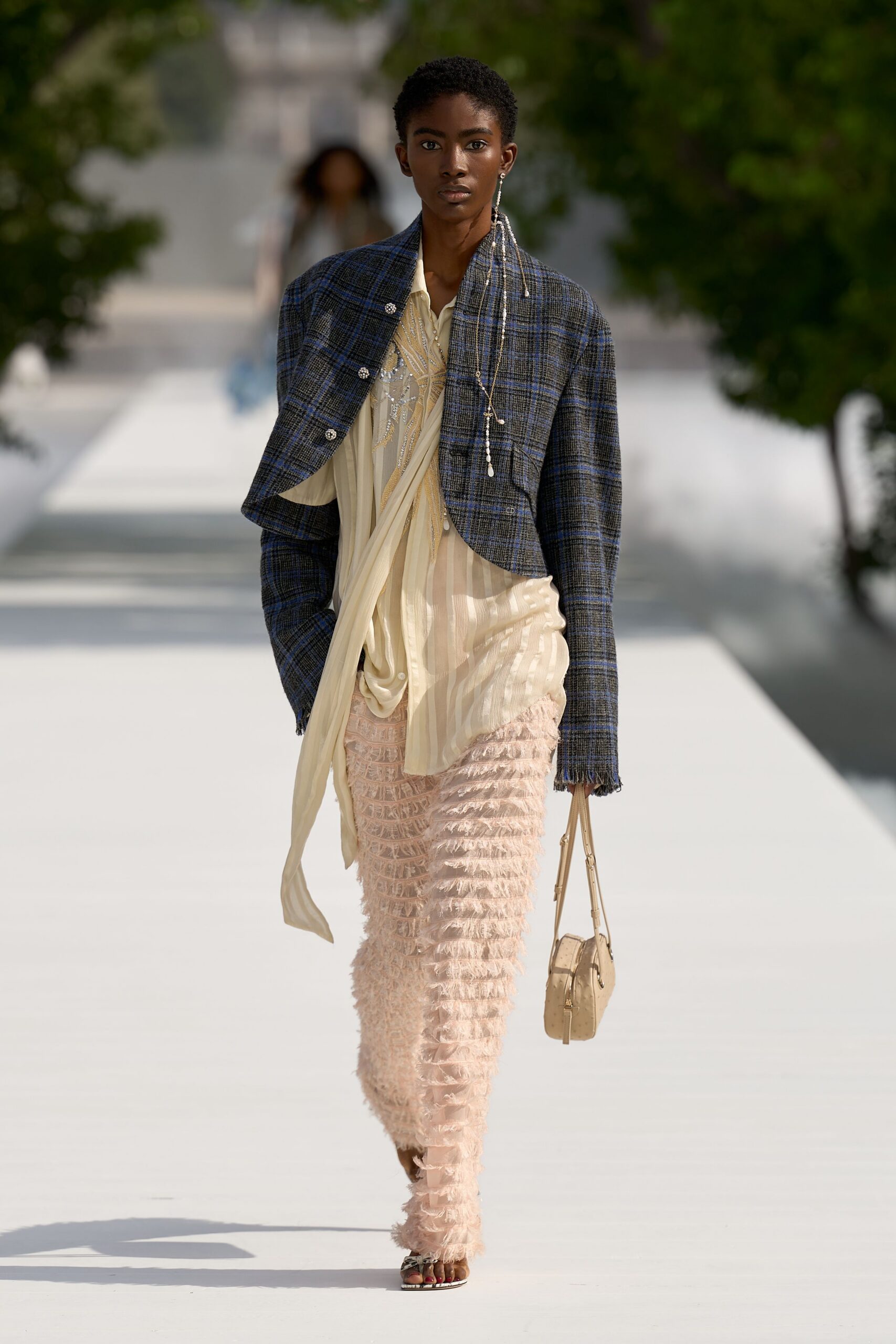 ivory unknown collared long-sleeve buttoned draped flowing shirt