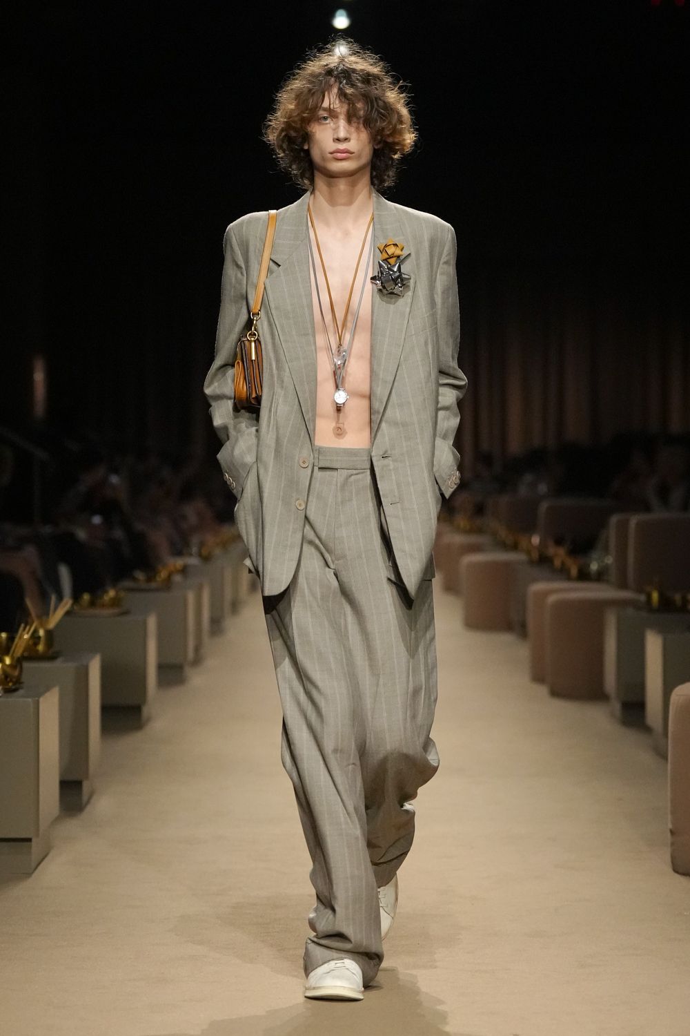 oversized pinstripe suit blazer